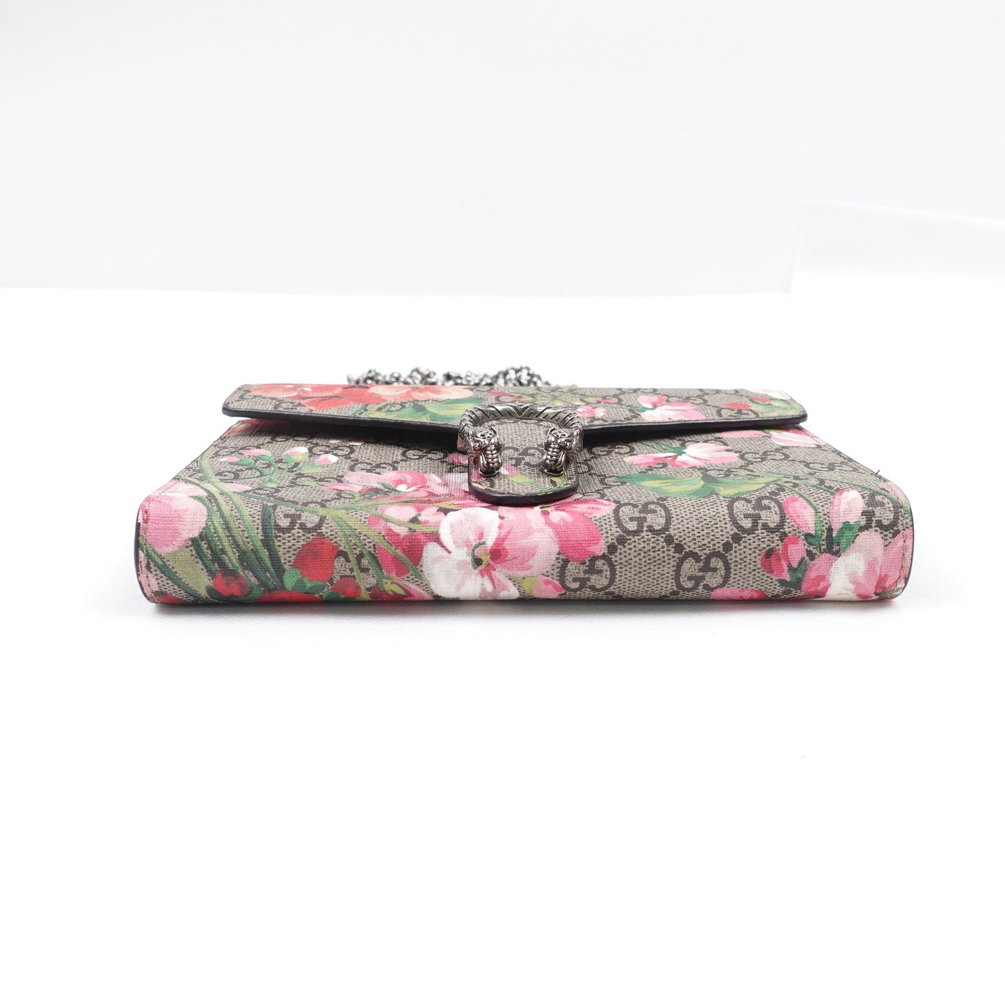 Pre-owned Gucci Dionysus WOC Monogram & Pink Coated Canvas Shoulder Bag