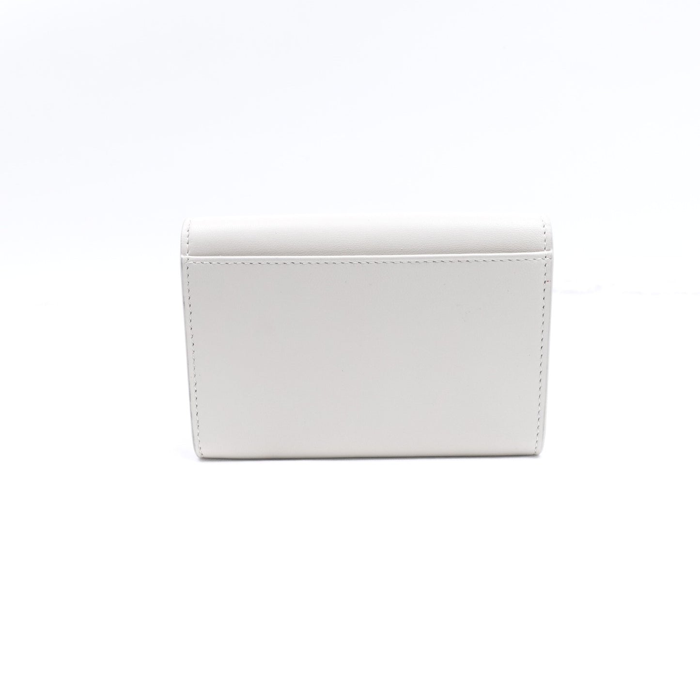 Pre-owned Saint Laurent White Calfskin Wallet