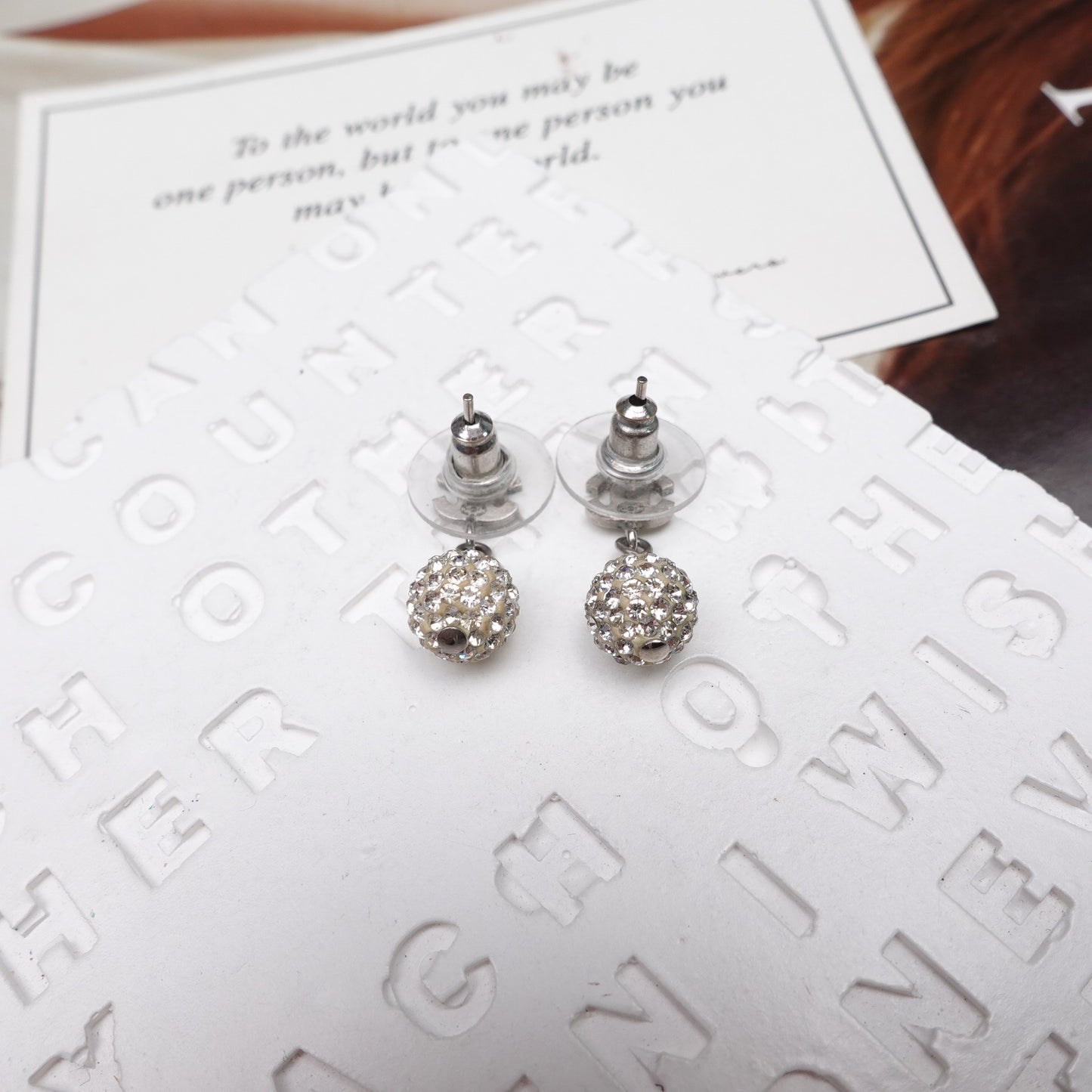 Chanel Diamond Silver Color Earring
