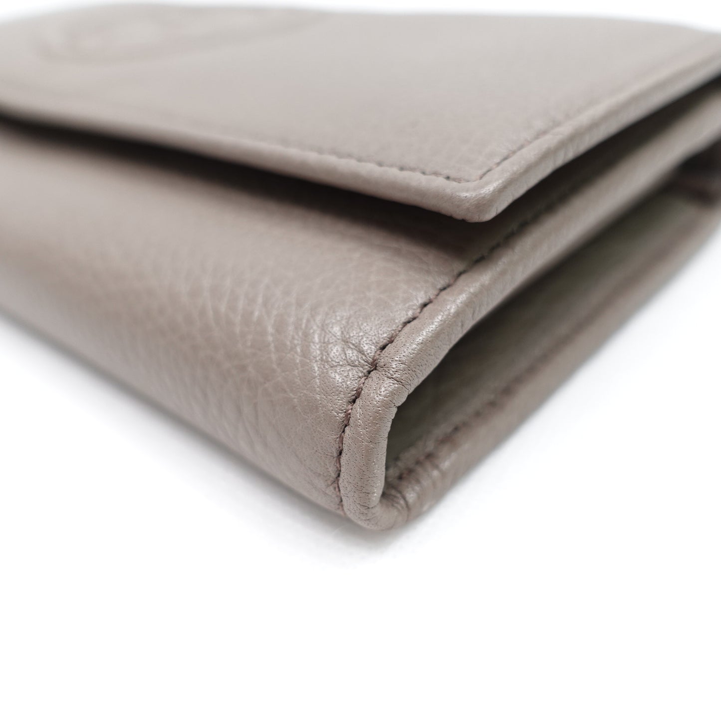 Pre-owned Gucci Soho Grey Calfskin Wallet