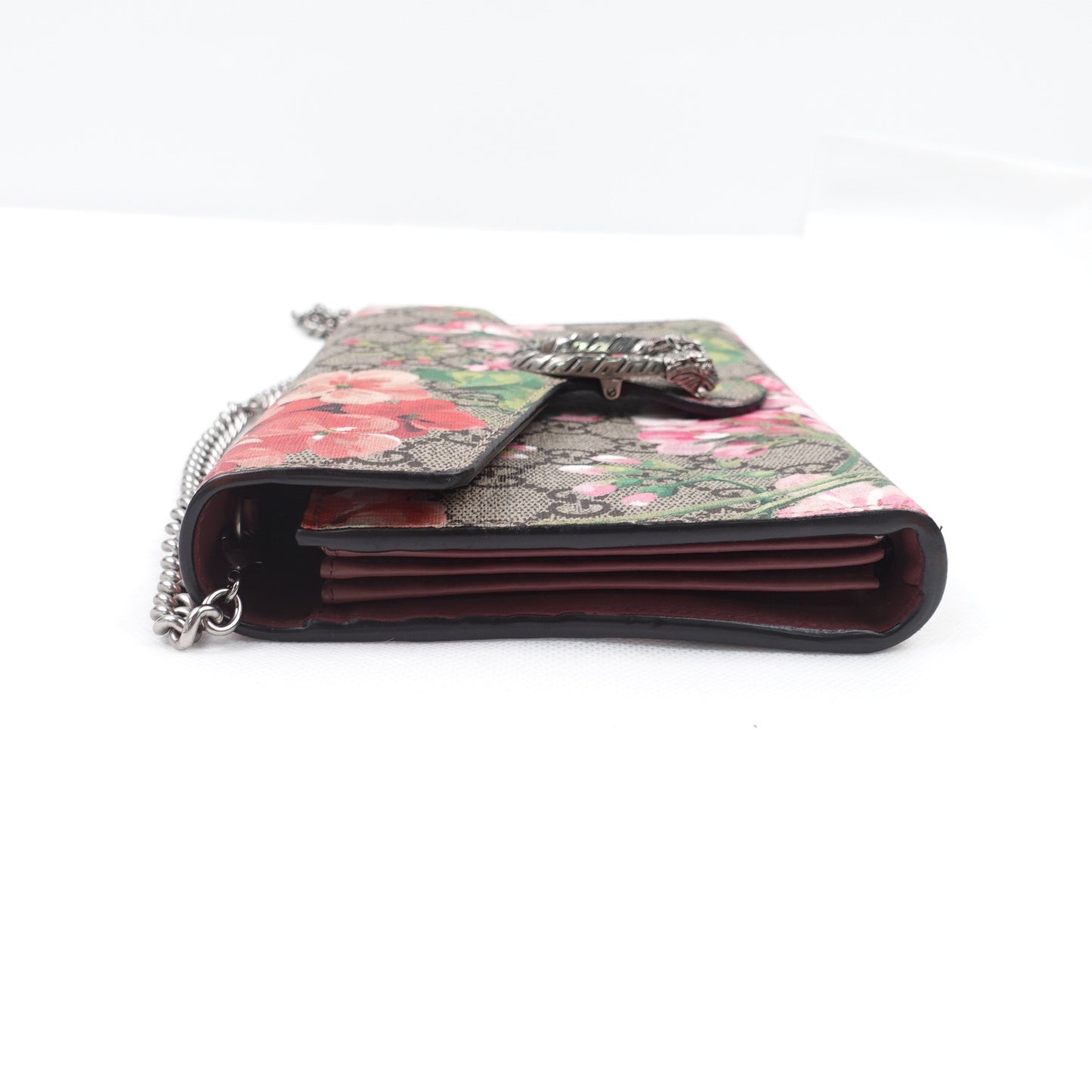 Pre-owned Gucci Dionysus WOC Monogram & Pink Coated Canvas Shoulder Bag