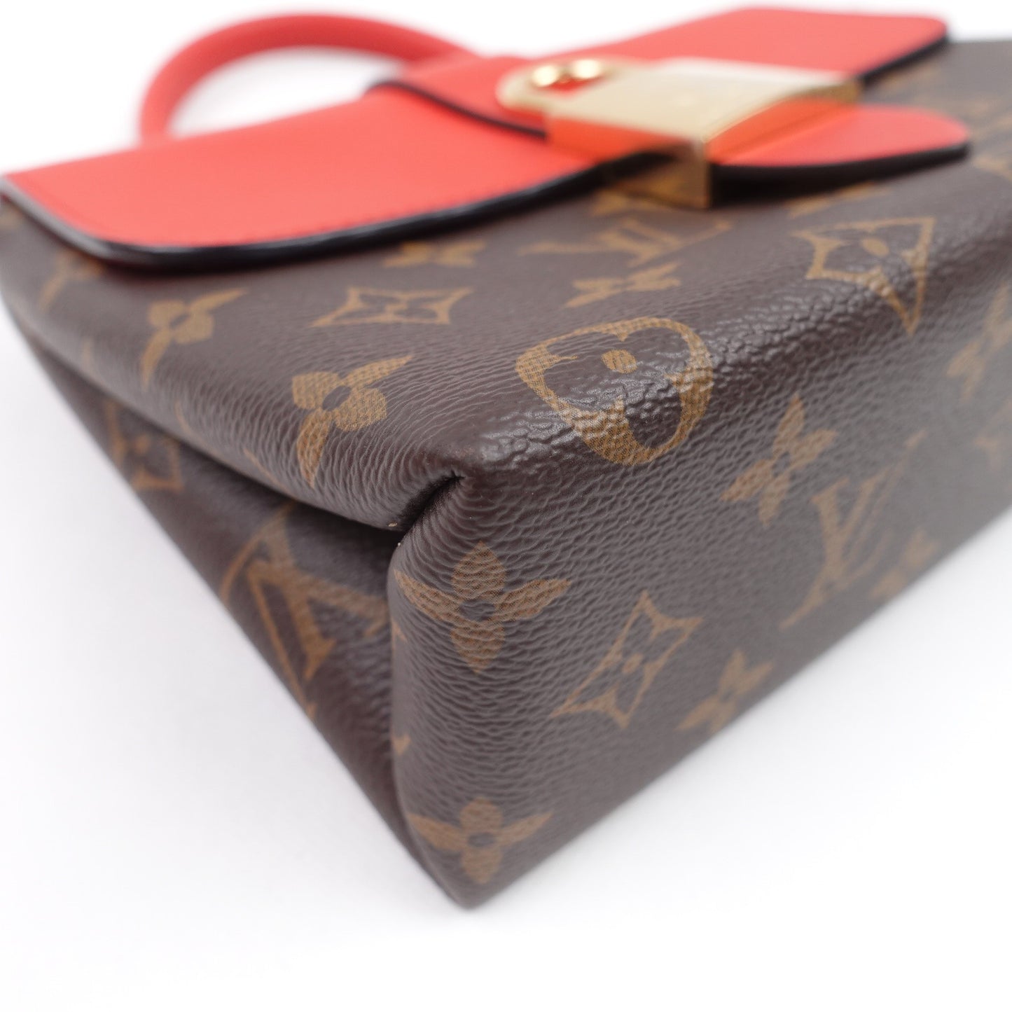 Pre-owned Louis Vuitton Locky Red Monogram Coated Canvas Shoulder Bag