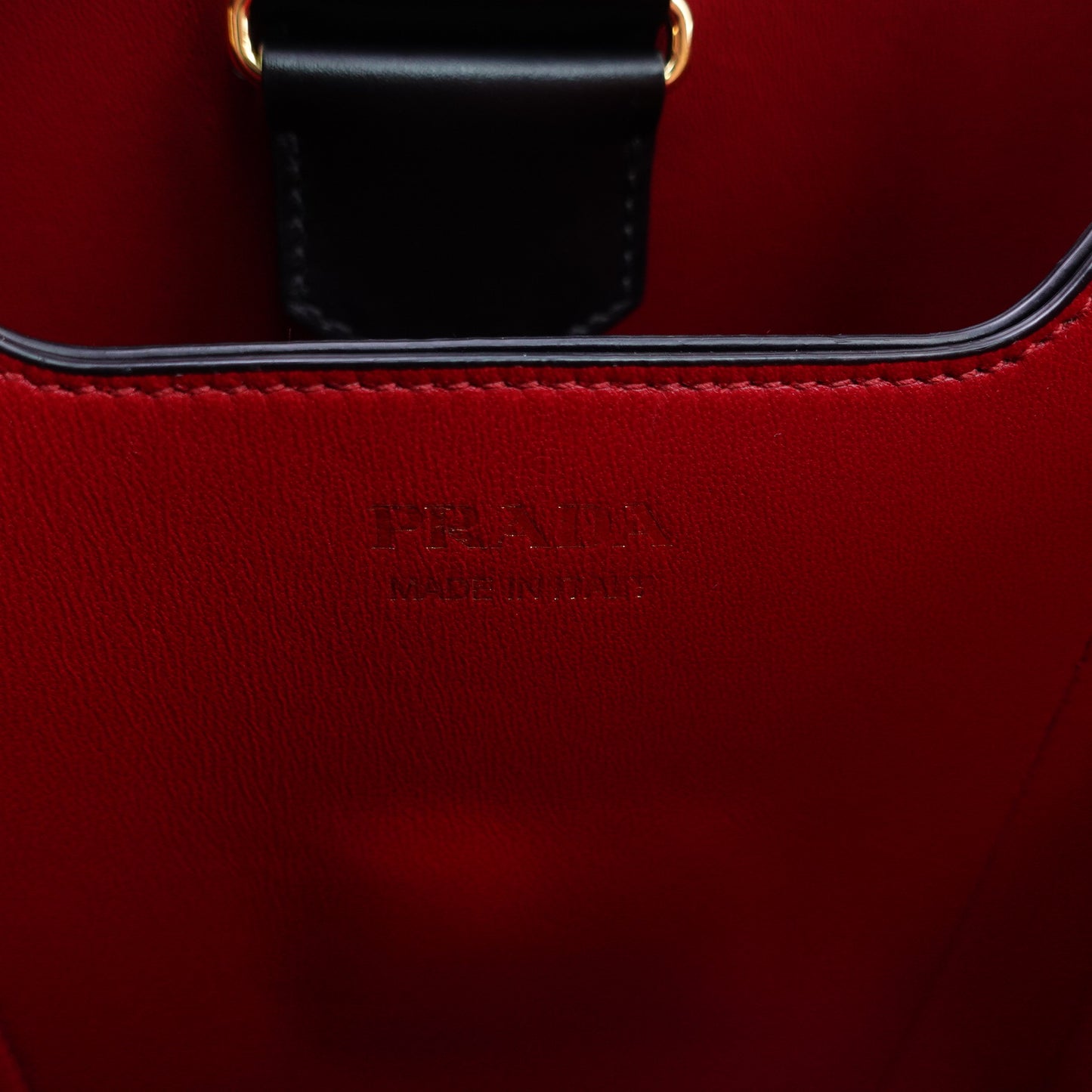 Pre-owned Prada Panier Black Saffiano Shoulder Bag