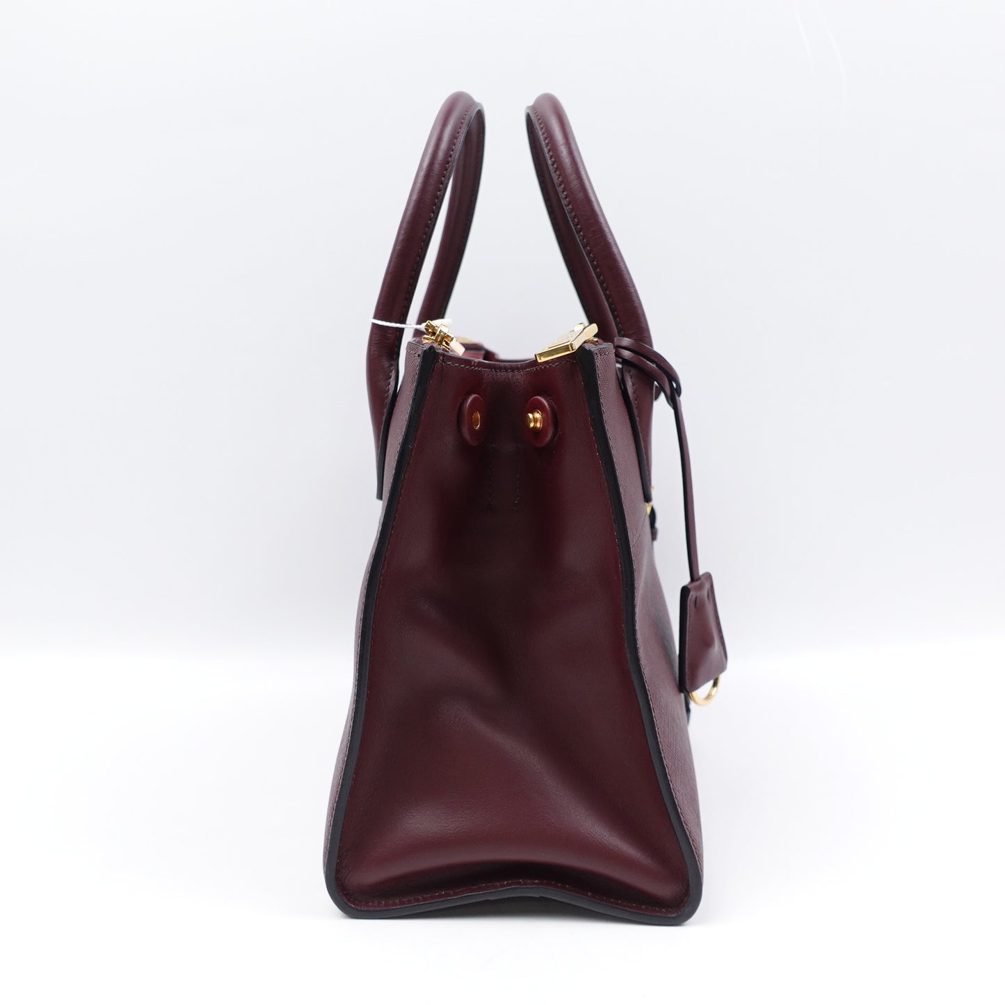 Pre-owned Prada Paradigme Burgundy Calfskin Tote Bag
