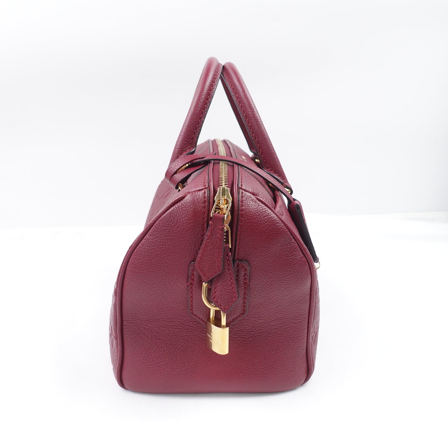 Pre-owned Louis Vuitton Speedy 25 Purple Calfskin Shoulder Bag