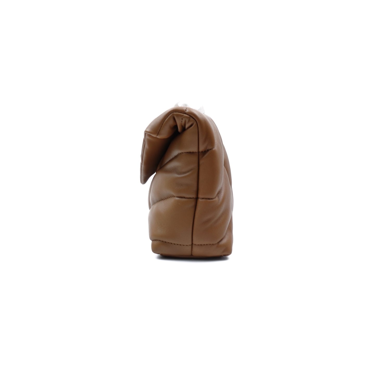 Pre-owned Saint Laurent Puffer Mini Brown Lambskin Shoulder Bag