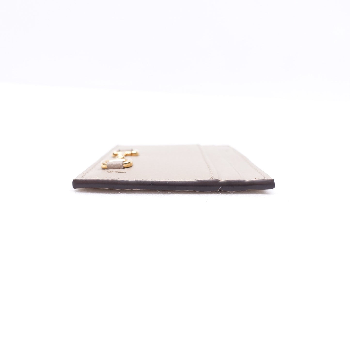 Pre-owned Gucci Horsebit 1955 Grey Calfskin Card Holder