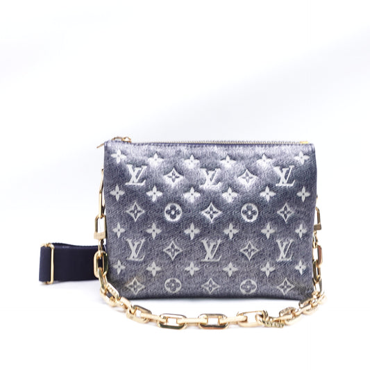 Louis Vuitton Coussin Pm Denim Blue Monogram Coated Canvas Shoulder Bag
