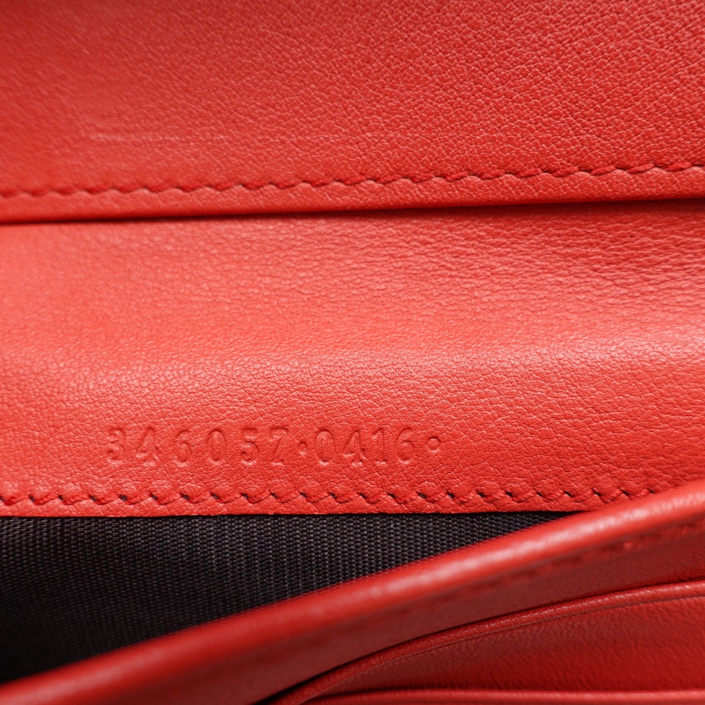 Pre-owned Gucci Inprint Red Calfskin Short Wallet