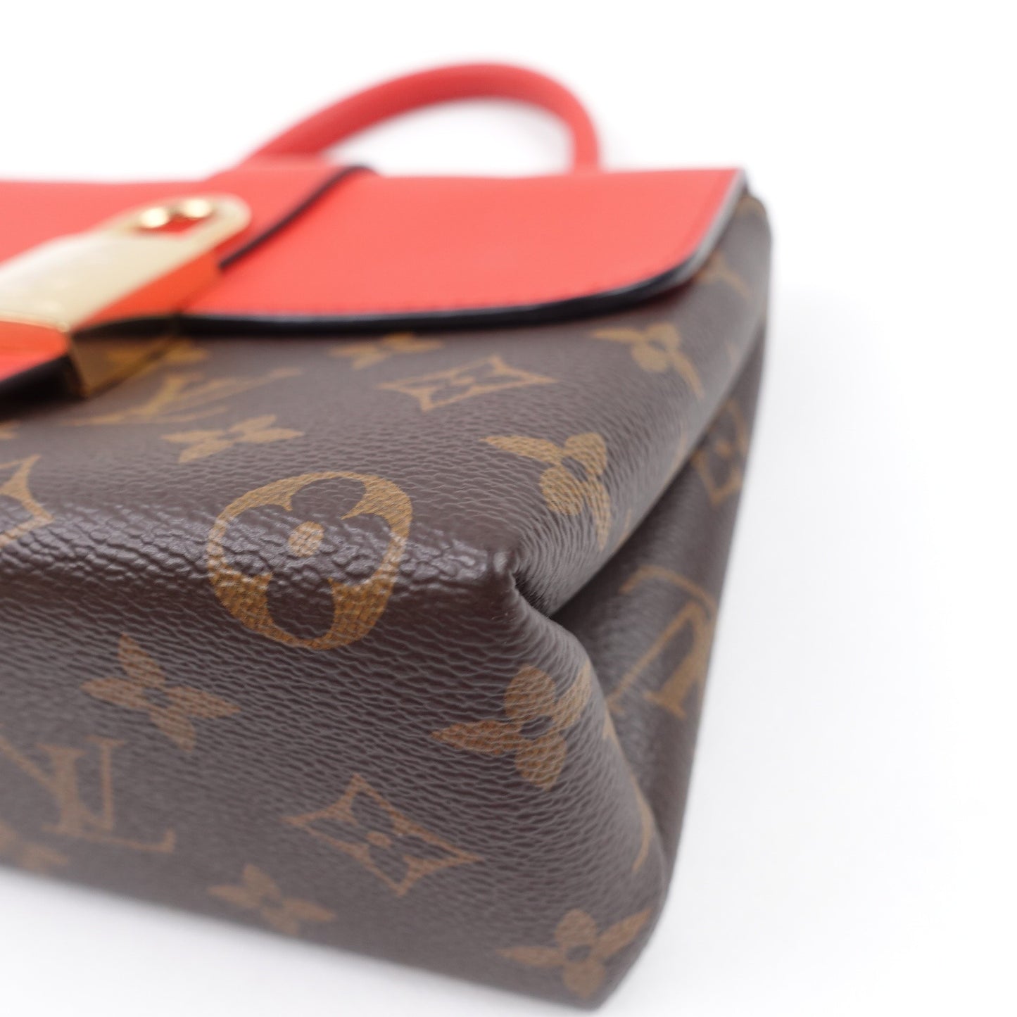 Pre-owned Louis Vuitton Locky Red Monogram Coated Canvas Shoulder Bag