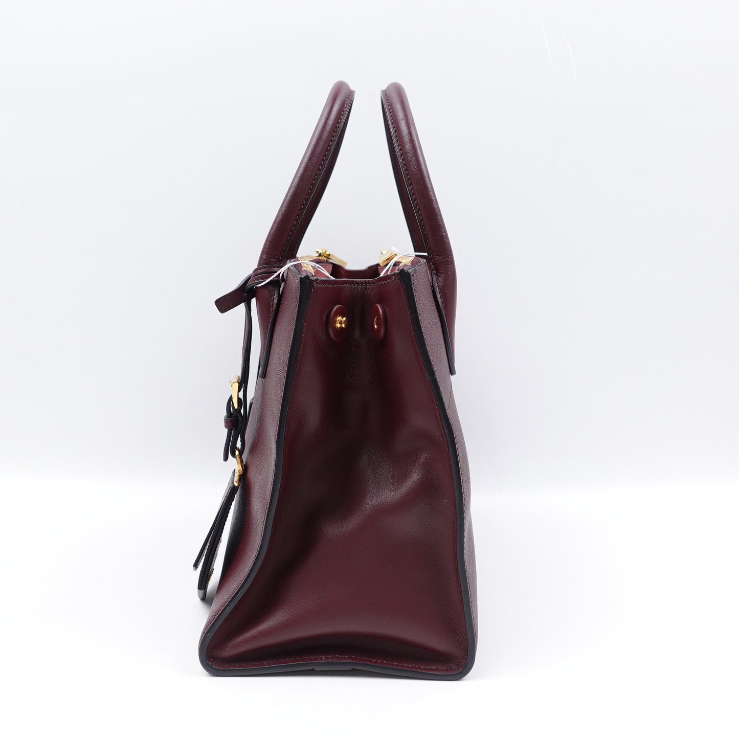 Pre-owned Prada Paradigme Burgundy Calfskin Tote Bag