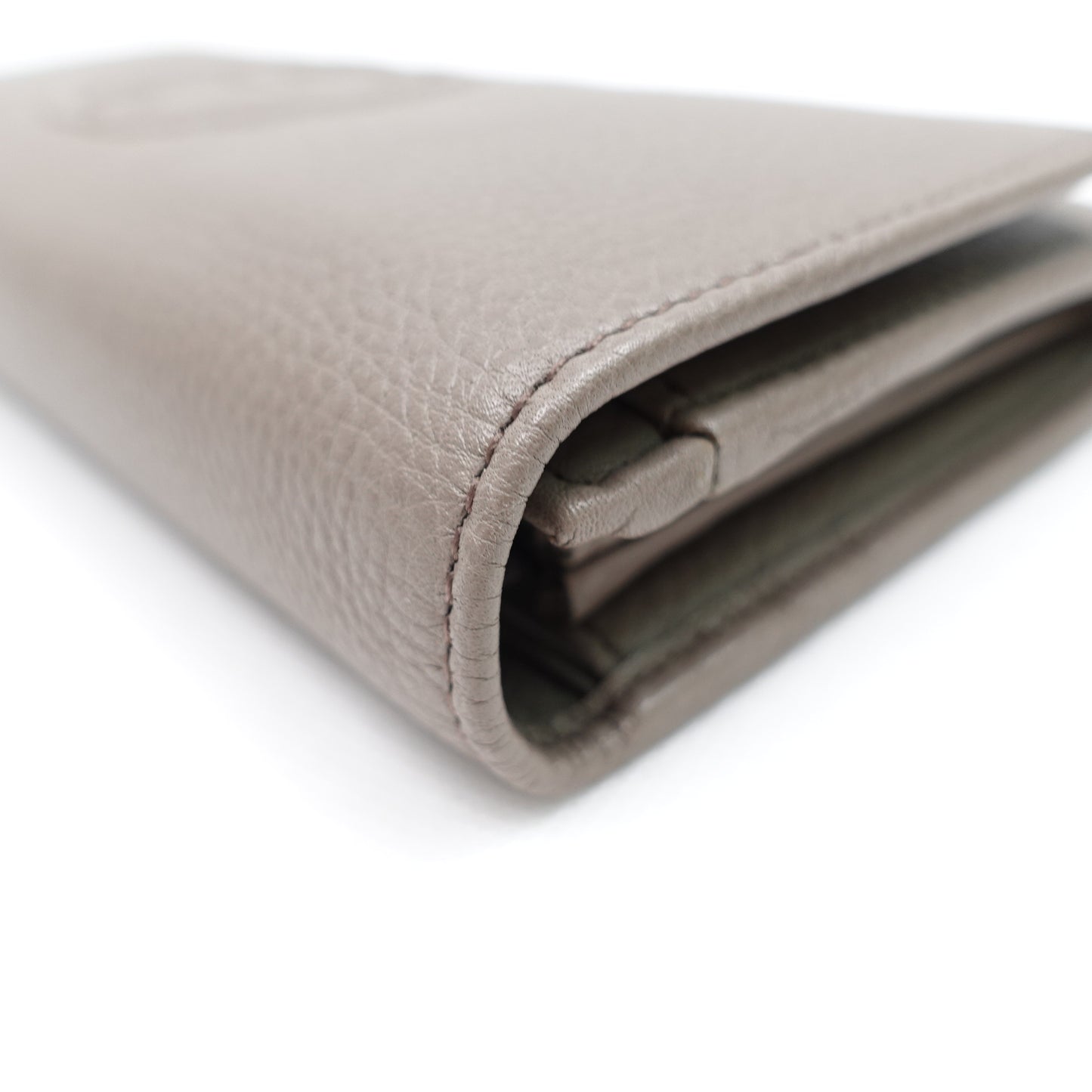 Pre-owned Gucci Soho Grey Calfskin Wallet