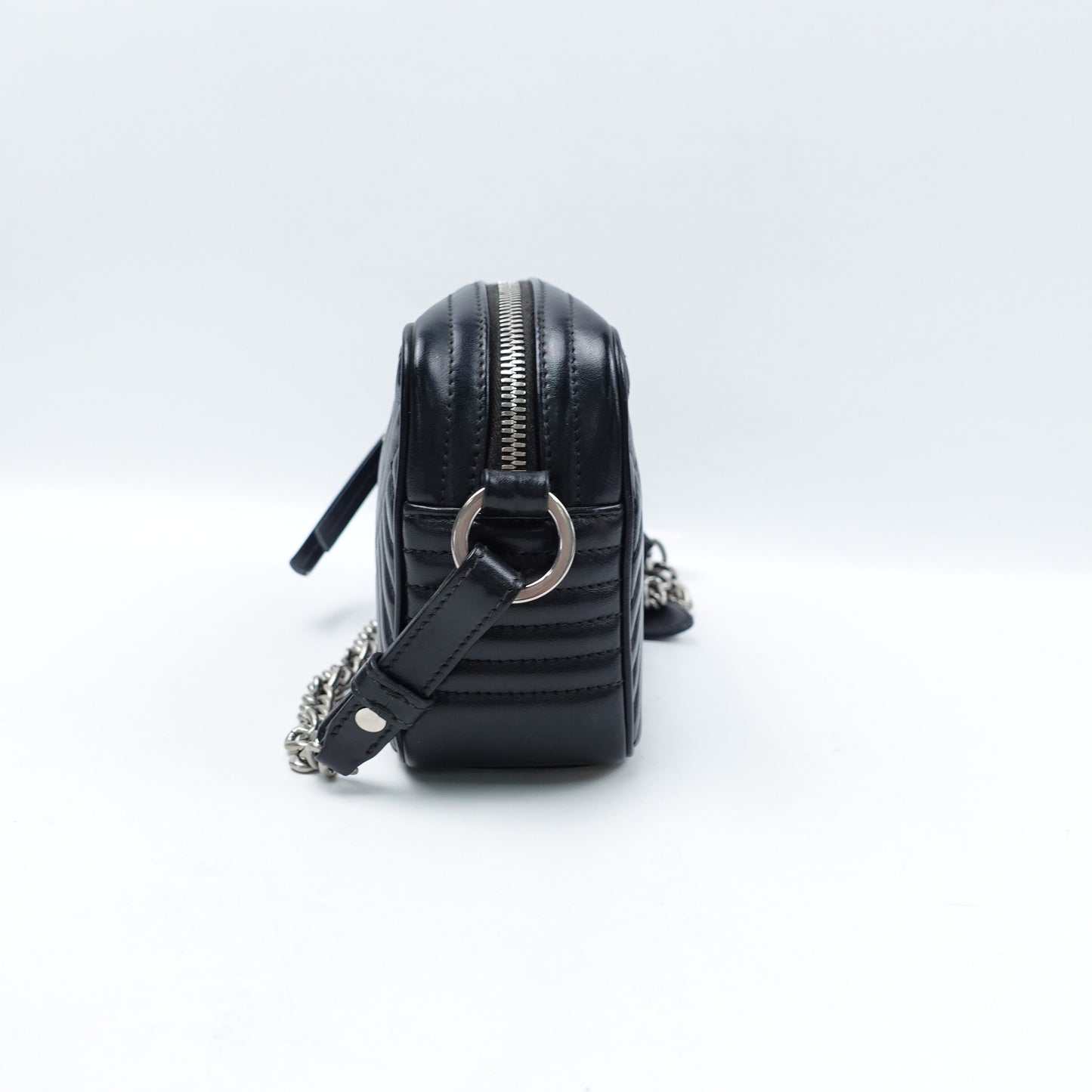 Pre-owned Prada Diagramme Black Calfskin Shoulder Bag T10312824