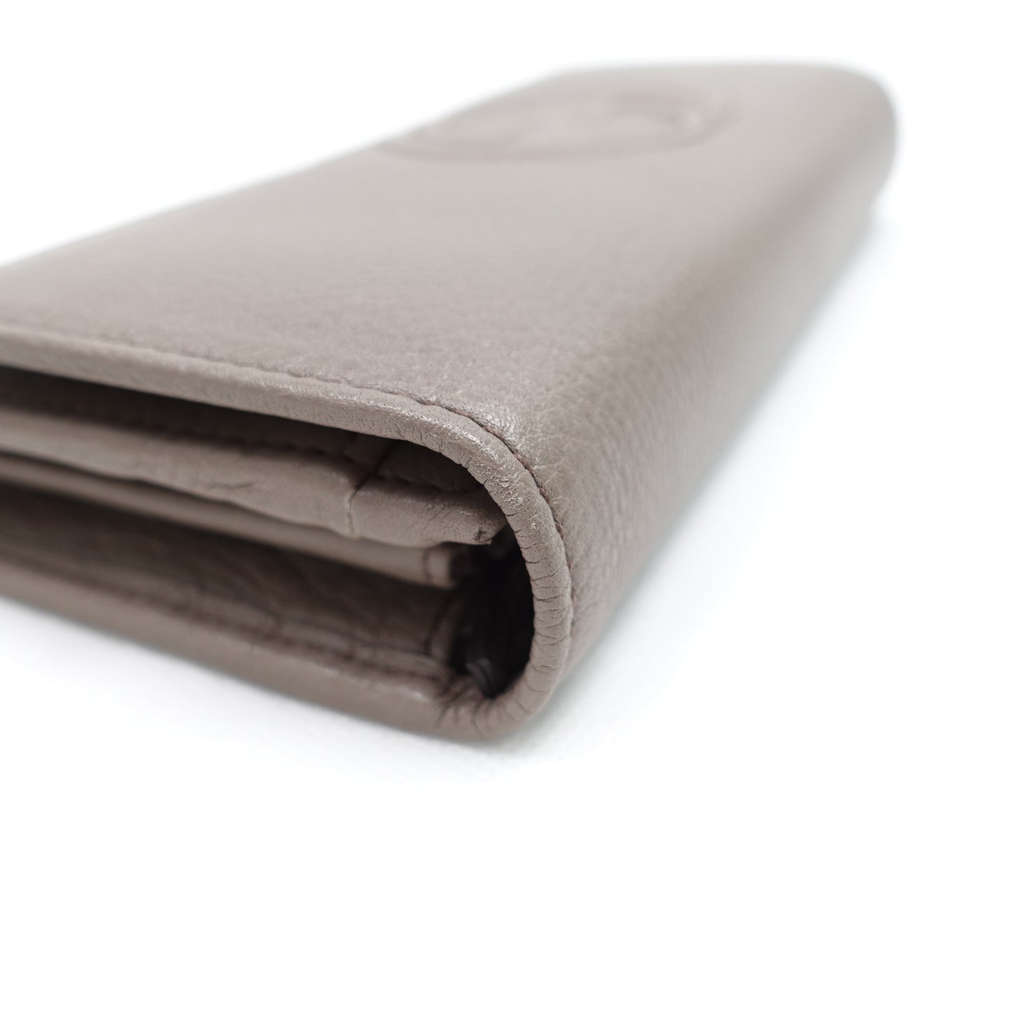 Pre-owned Gucci Soho Grey Calfskin Wallet