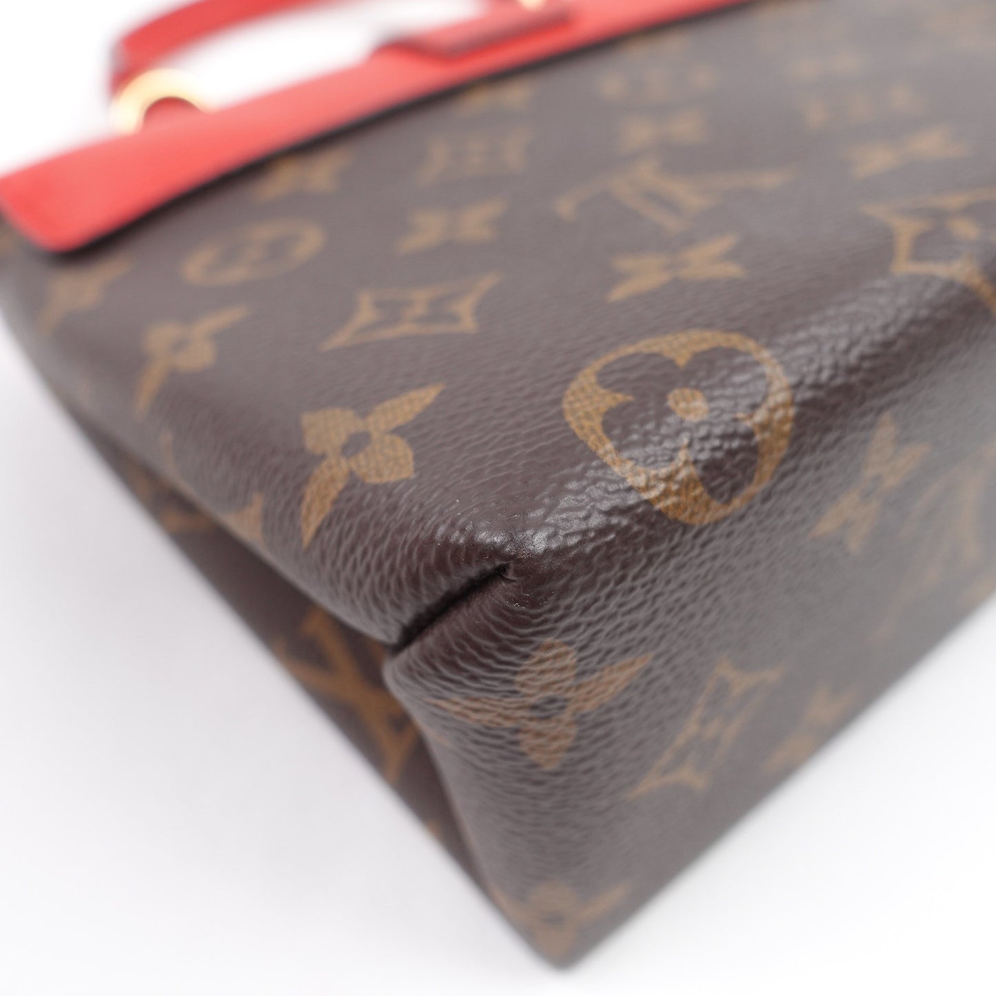 Pre-owned Louis Vuitton Locky Red Monogram Coated Canvas Shoulder Bag