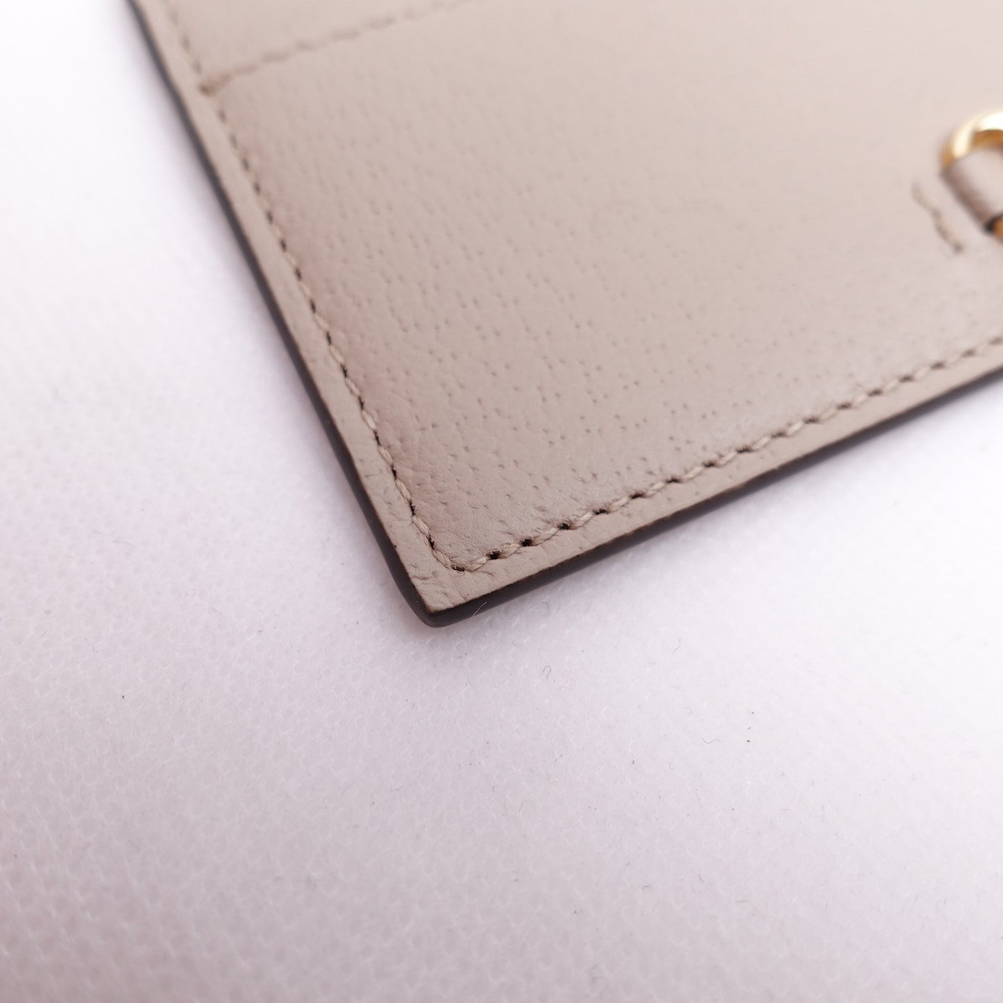 Pre-owned Gucci Horsebit 1955 Grey Calfskin Card Holder