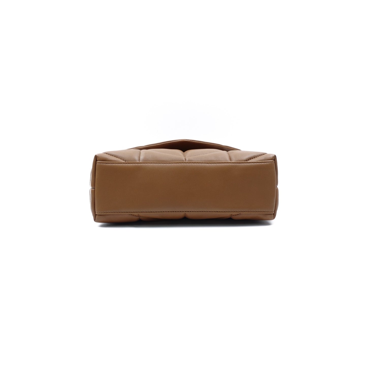 Pre-owned Saint Laurent Puffer Mini Brown Lambskin Shoulder Bag