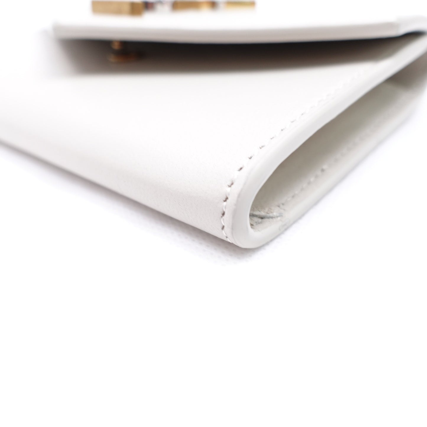 Pre-owned Saint Laurent White Calfskin Wallet