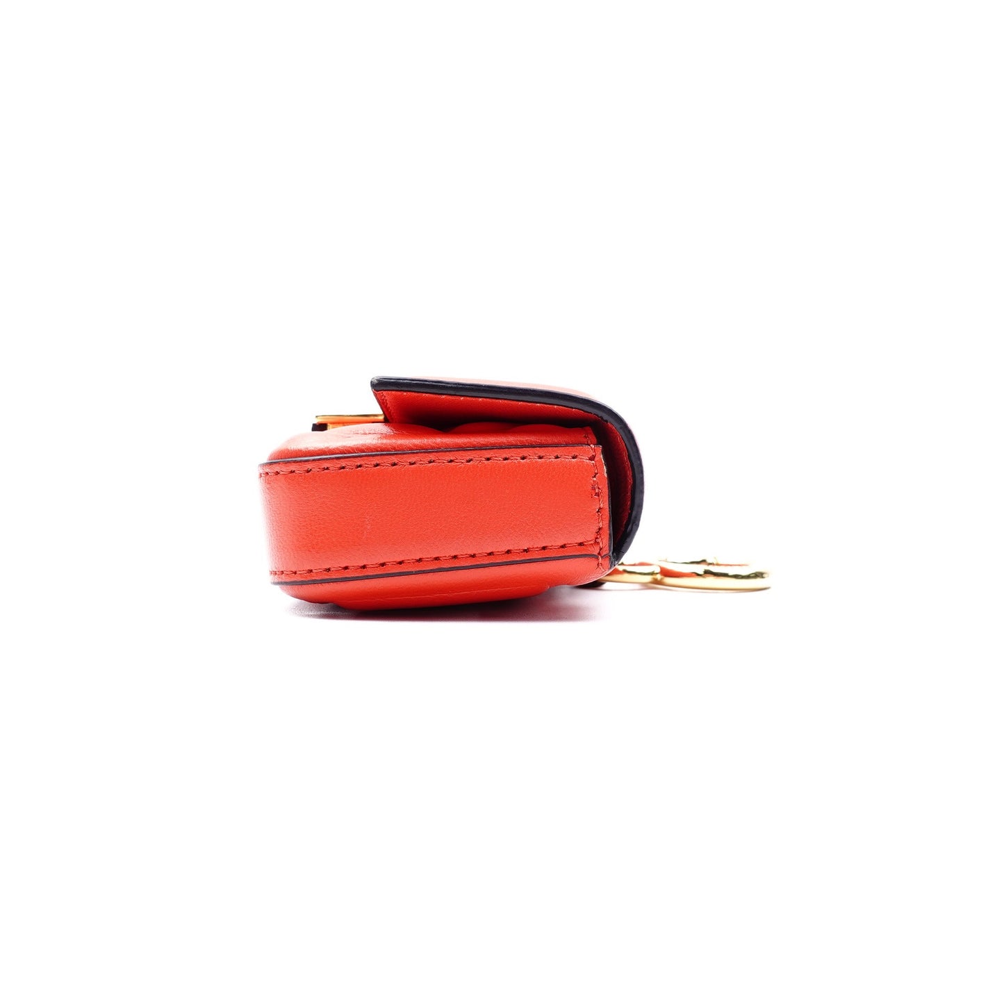 Pre-owned Fendi Baguette Super Mini Red Calfskin Shoulder Bag