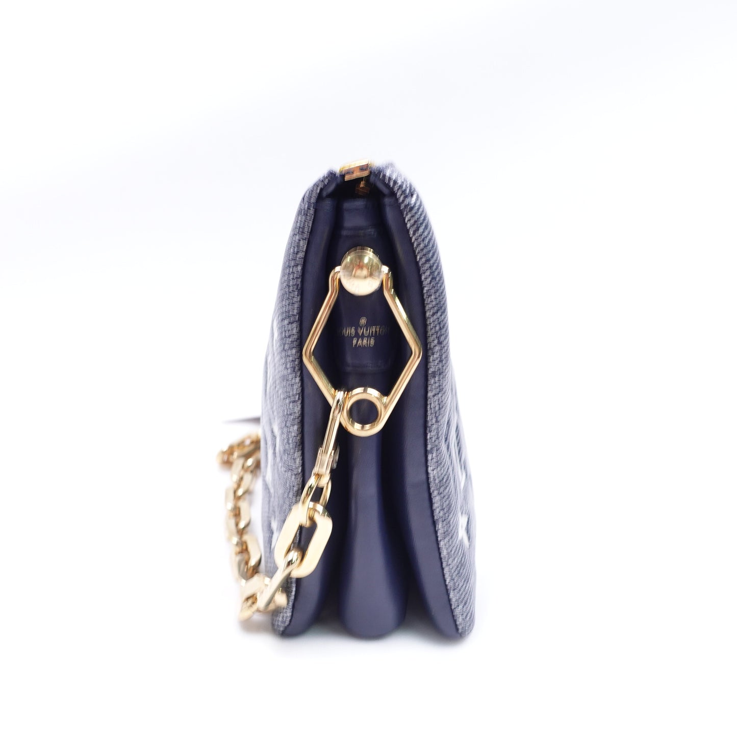 Louis Vuitton Coussin Pm Denim Blue Monogram Coated Canvas Shoulder Bag