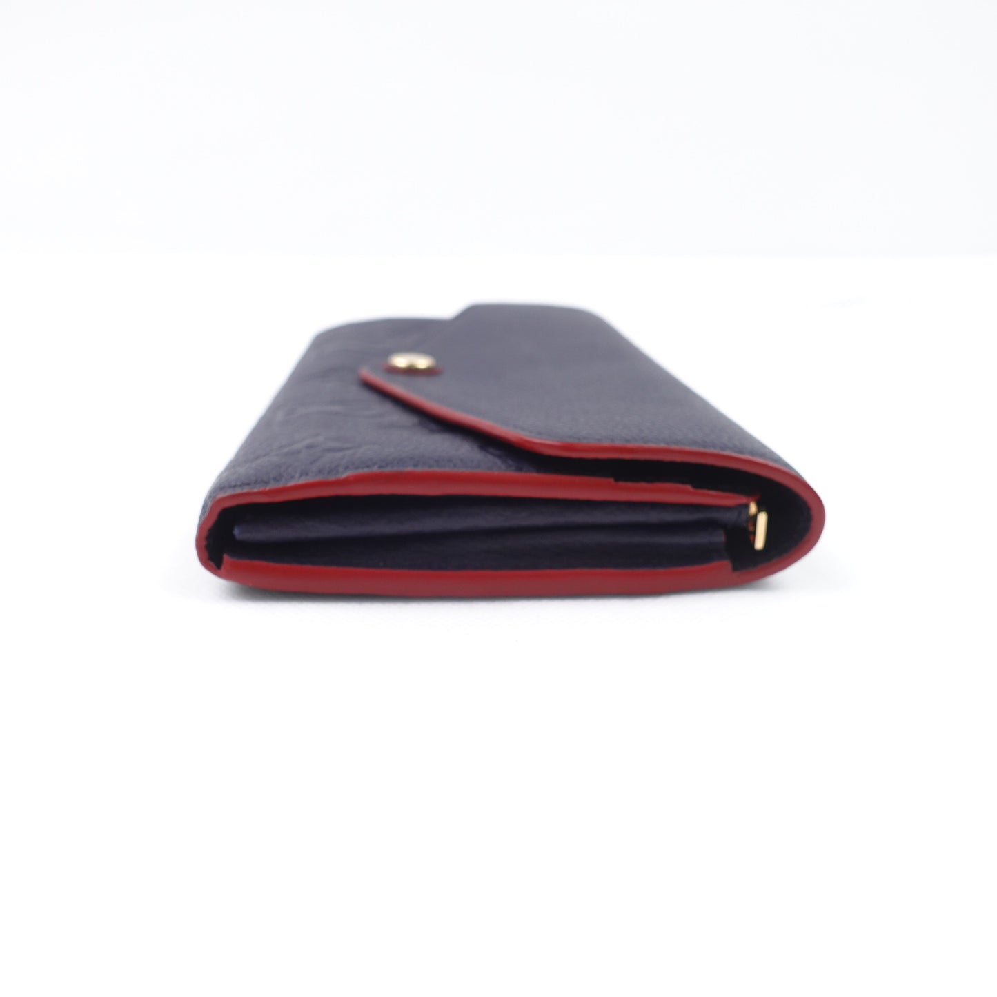 Pre-owned Louis Vuitton Sarah Navy Calfskin Wallet