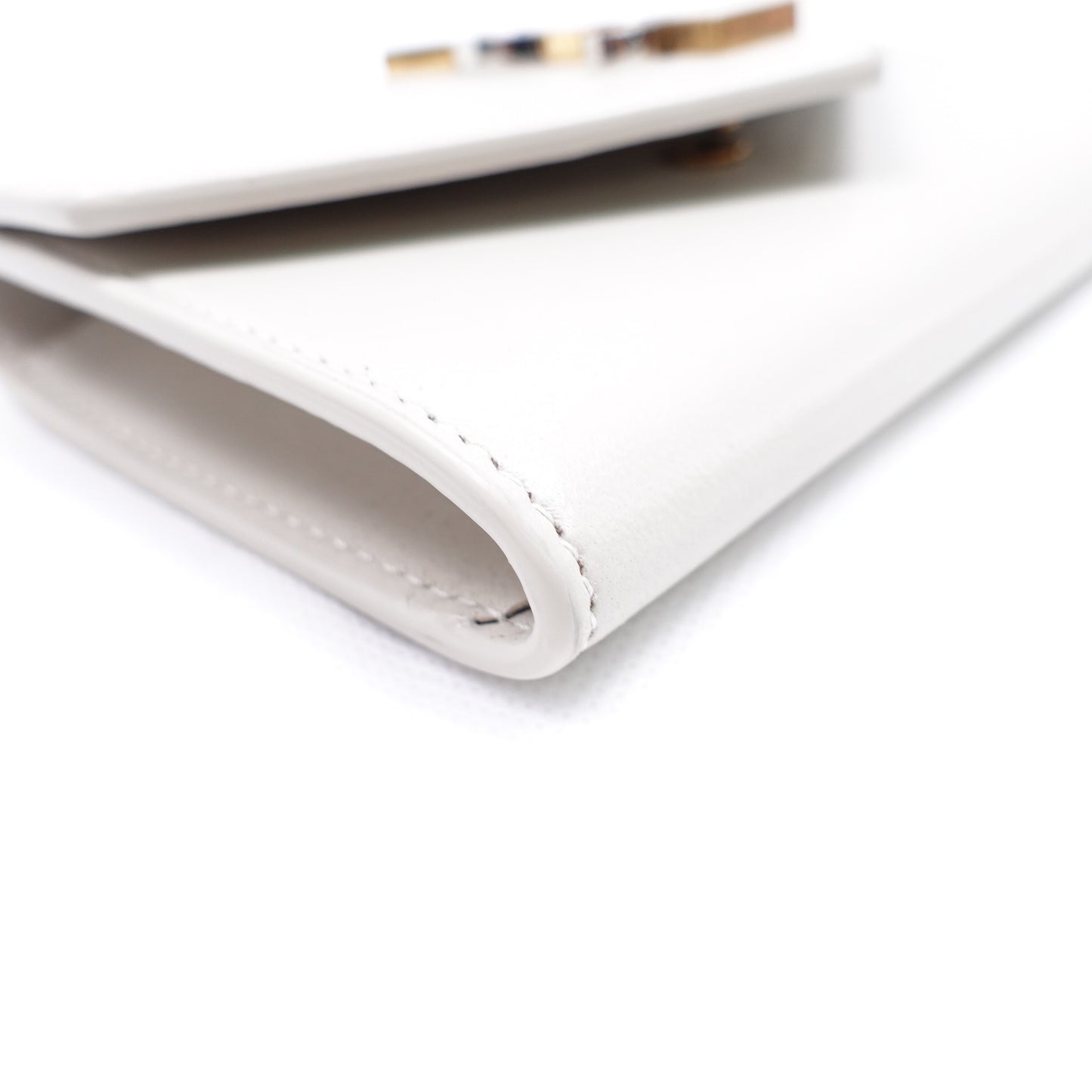 Pre-owned Saint Laurent White Calfskin Wallet