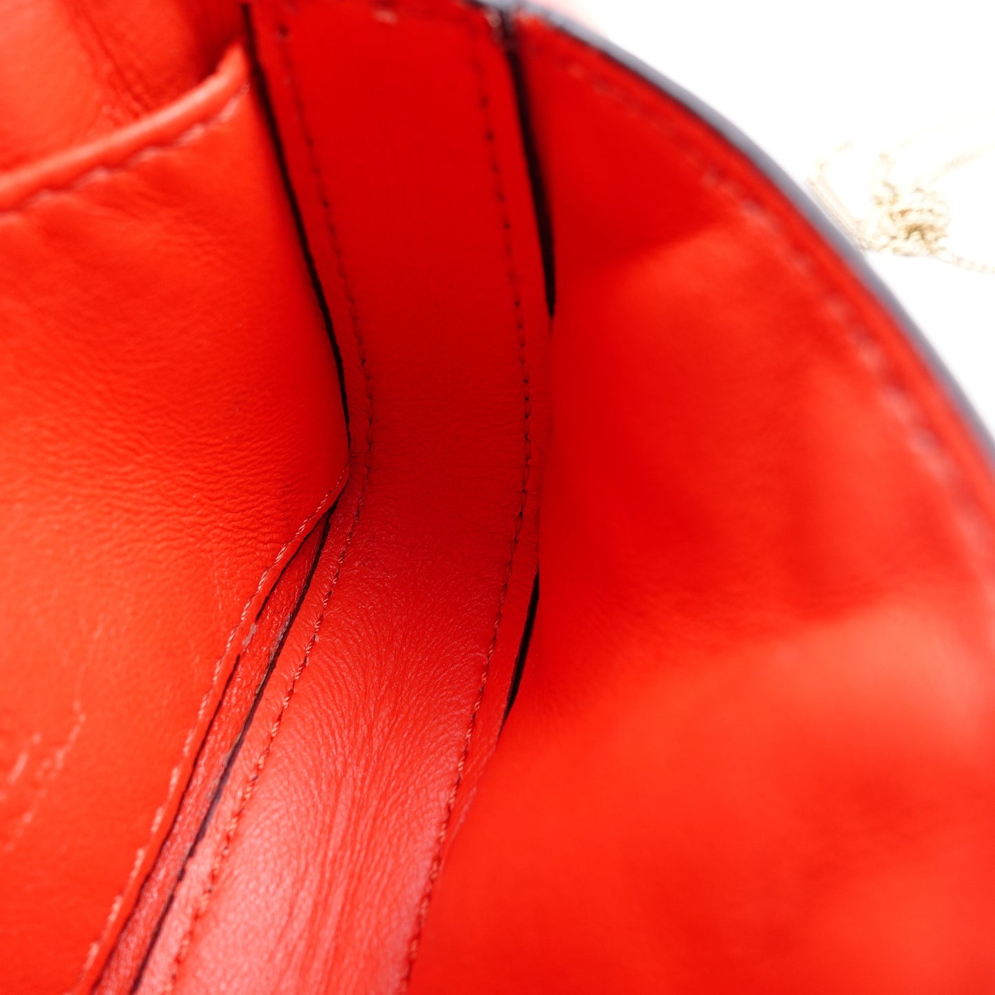 Pre-owned Fendi Baguette Super Mini Red Calfskin Shoulder Bag