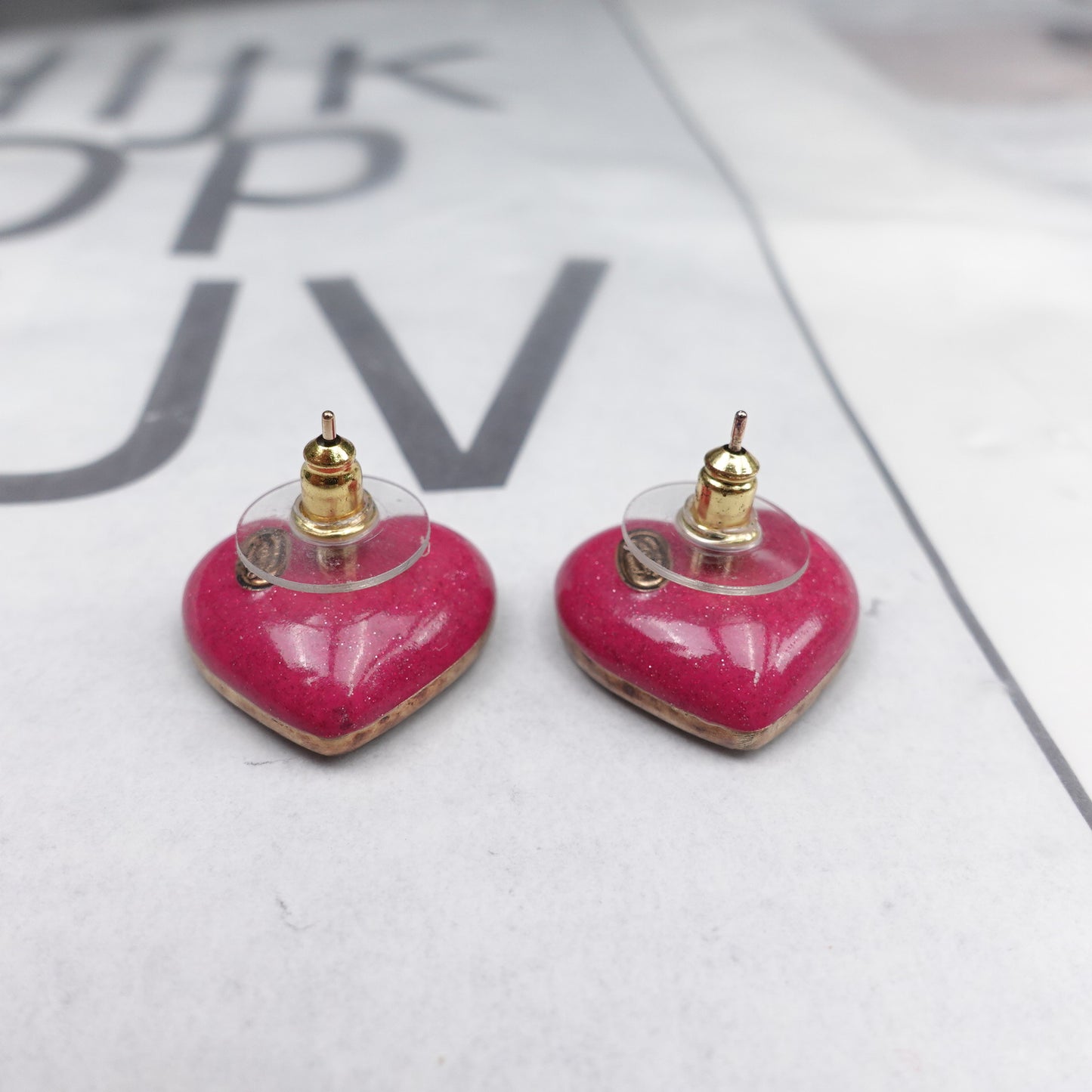 Pre-owned Chanel Pink Crystal Earrings