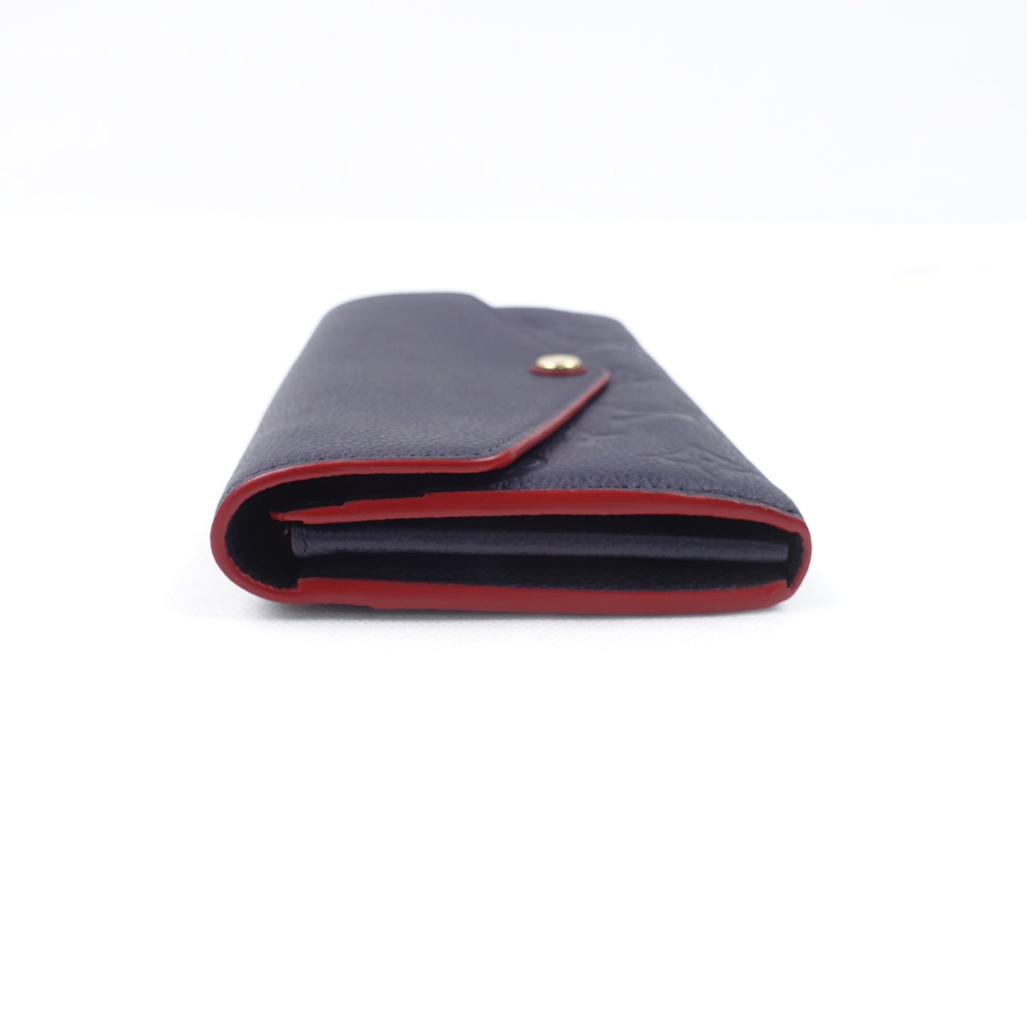 Pre-owned Louis Vuitton Sarah Navy Calfskin Wallet