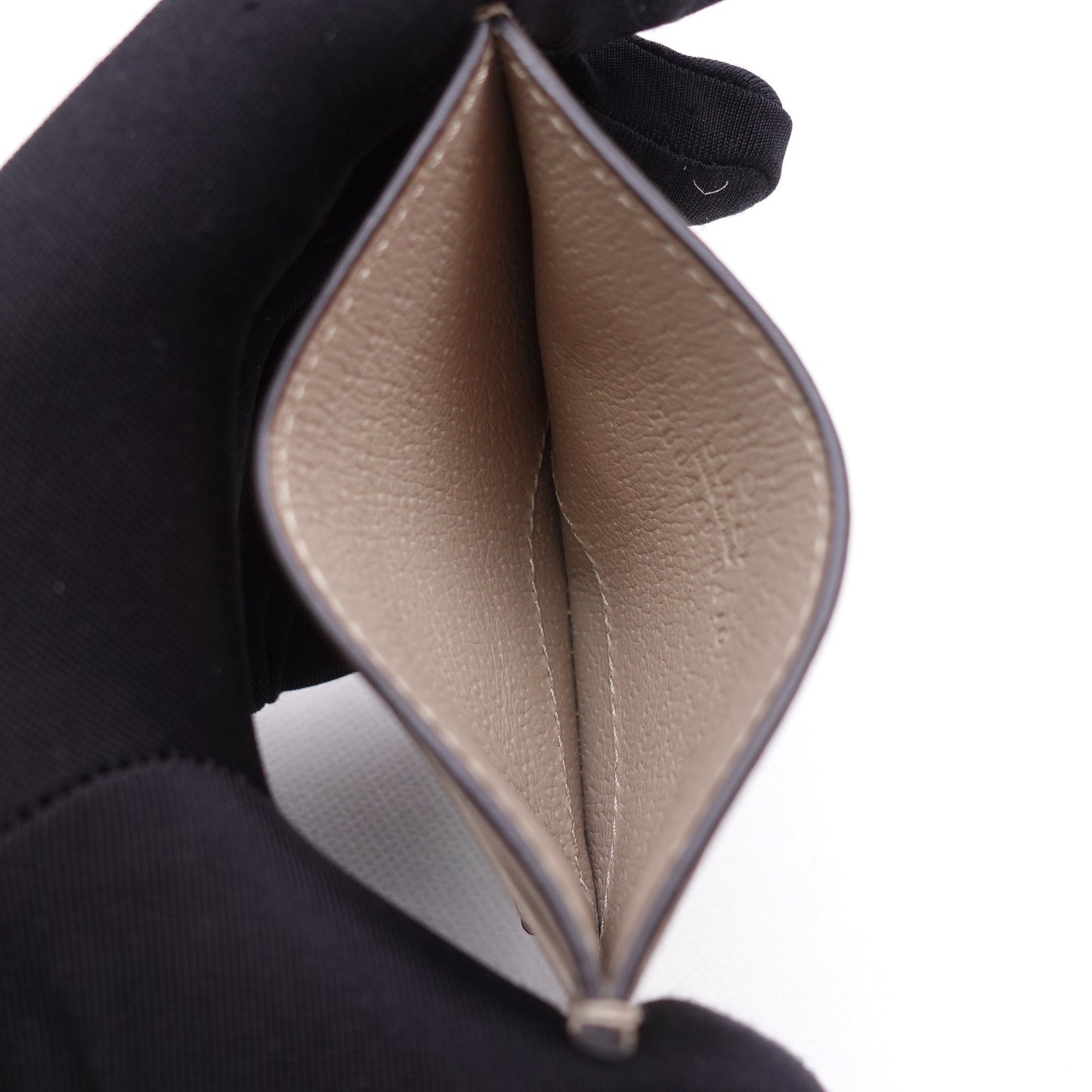 Pre-owned Gucci Horsebit 1955 Grey Calfskin Card Holder