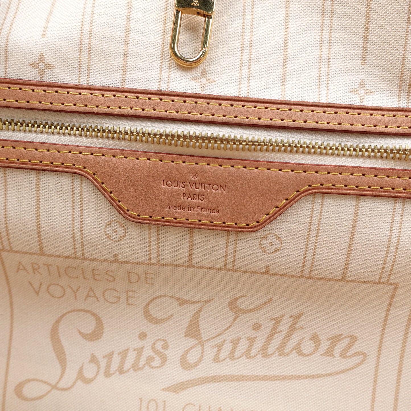 Pre-owned Louis Vuitton Neverfull GM Damier Azur Coated Canvas Tote
