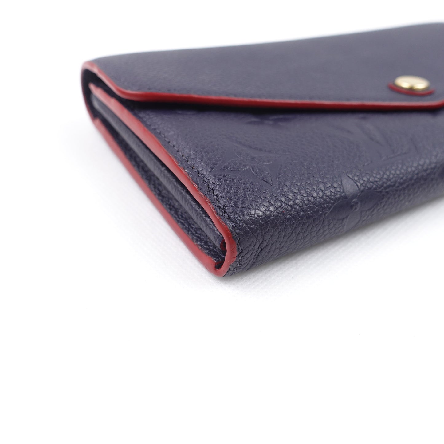 Pre-owned Louis Vuitton Sarah Navy Calfskin Wallet