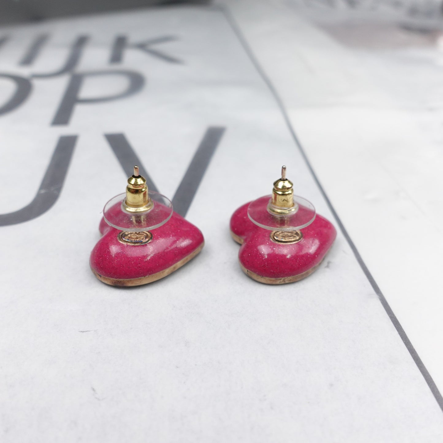 Pre-owned Chanel Pink Crystal Earrings