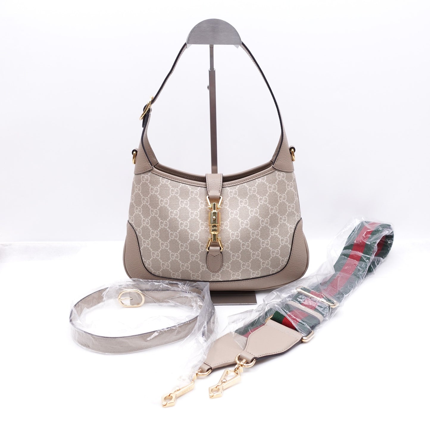 Pre-owned Gucci Jackie 1961 Monogram Coated Canvas Hobo T10311348