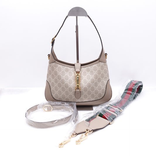 Pre-owned Gucci Jackie 1961 Monogram Coated Canvas Hobo T10311348