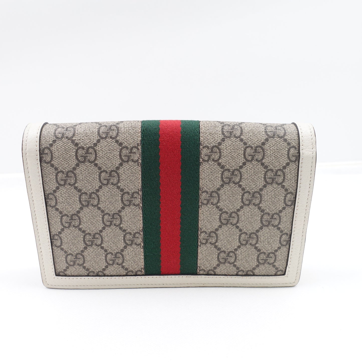 Pre-Owned Gucci Queen Margaret WOC Monogram Coated Canvas&Calfskin Shoulder Bag