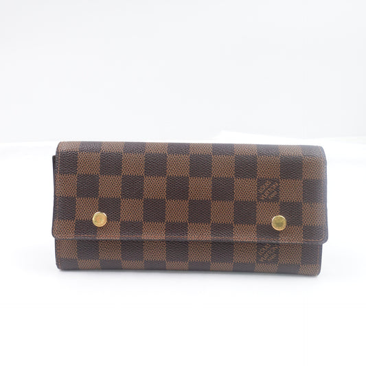 Pre-owned Louis Vuitton 3 In 1 Damier Ebene Wallet