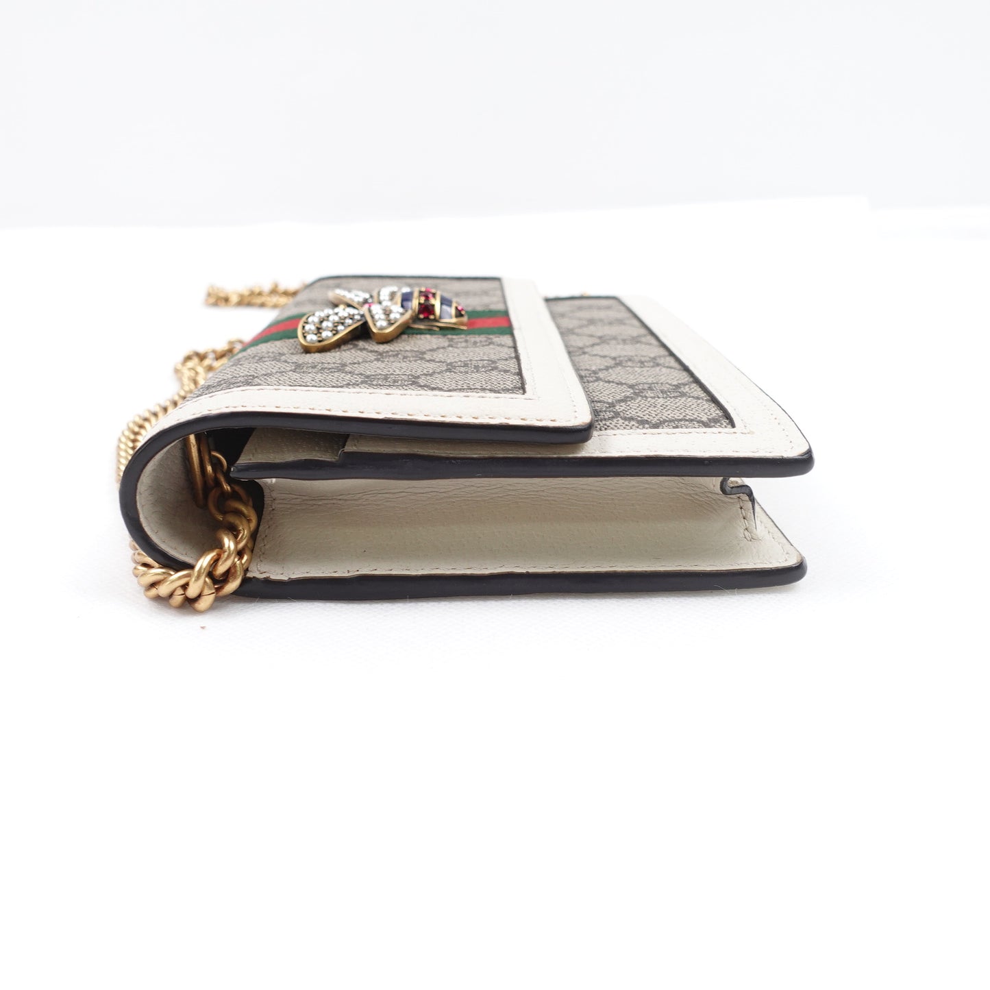 Pre-Owned Gucci Queen Margaret WOC Monogram Coated Canvas&Calfskin Shoulder Bag