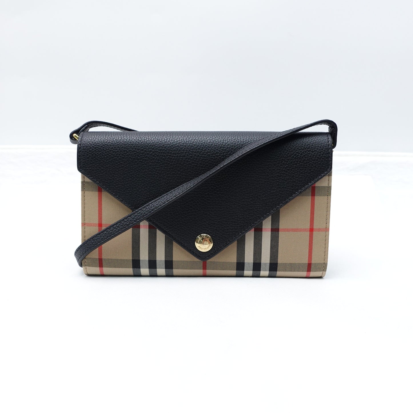 Pre-owned Burberry Woc Plaid Canvas Crossbody Bag
