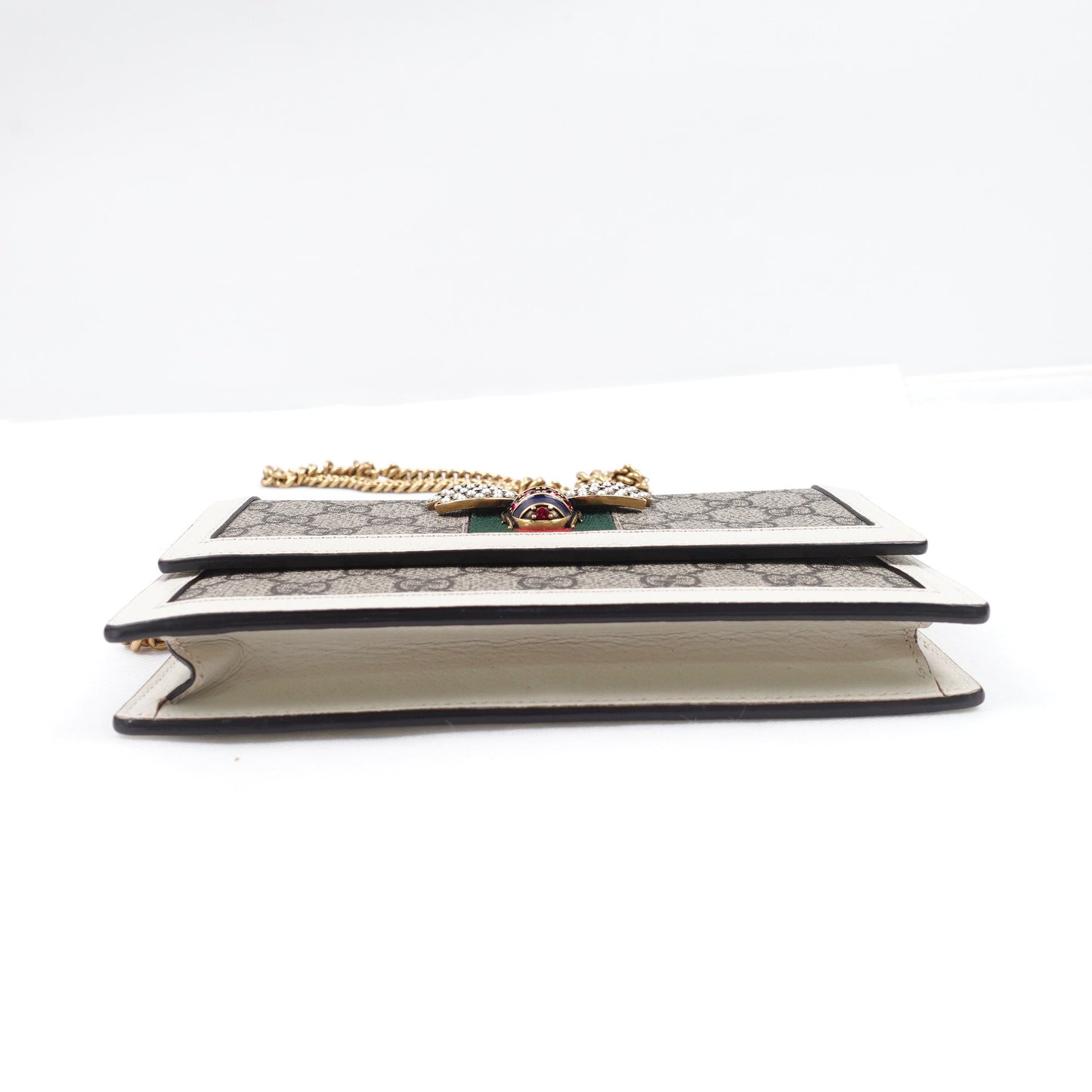 Pre-Owned Gucci Queen Margaret WOC Monogram Coated Canvas&Calfskin Shoulder Bag