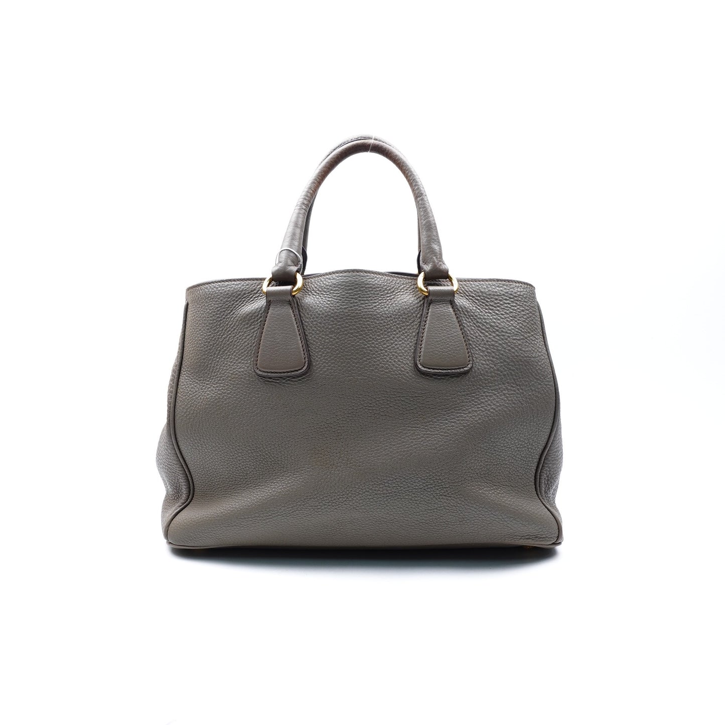 Pre-Owned Prada Grey Calfskin Tote Bag