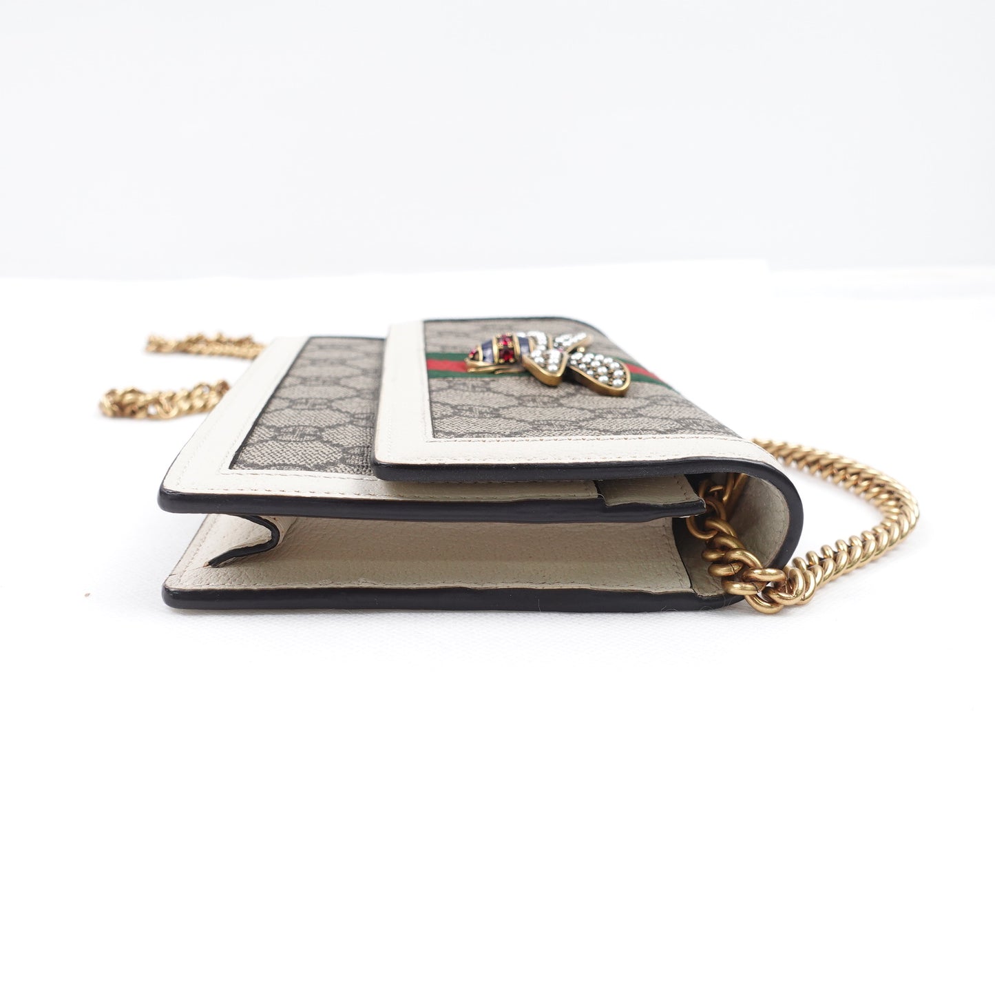 Pre-Owned Gucci Queen Margaret WOC Monogram Coated Canvas&Calfskin Shoulder Bag