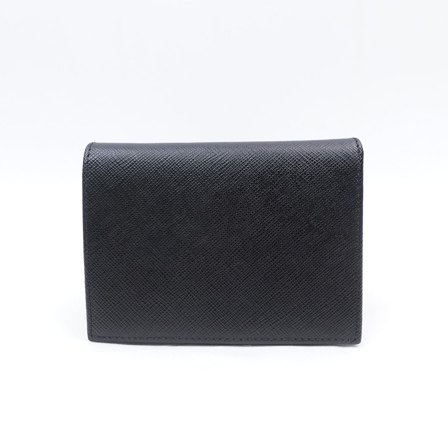 Pre-owned Prada Black Calfskin Short Wallet