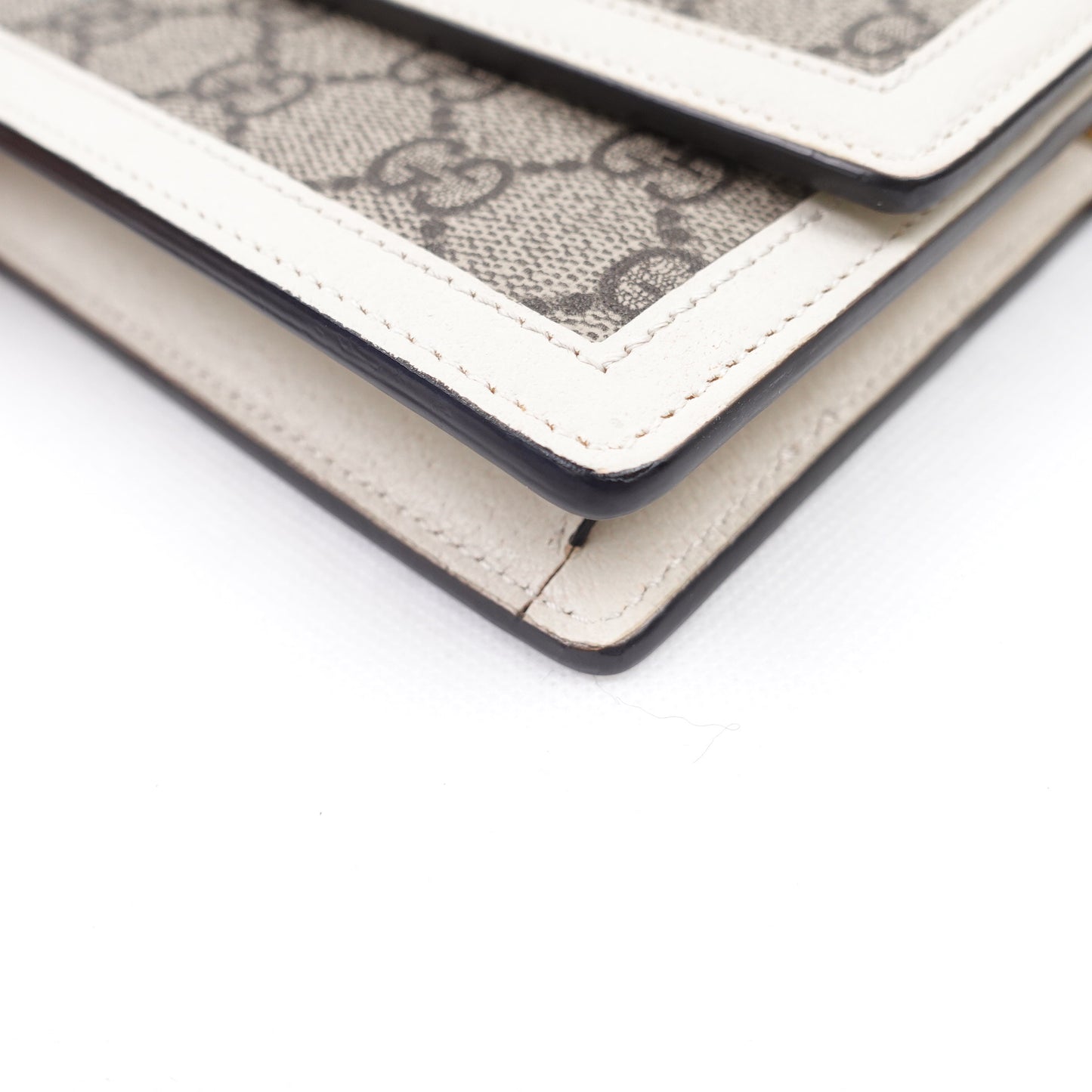 Pre-Owned Gucci Queen Margaret WOC Monogram Coated Canvas&Calfskin Shoulder Bag