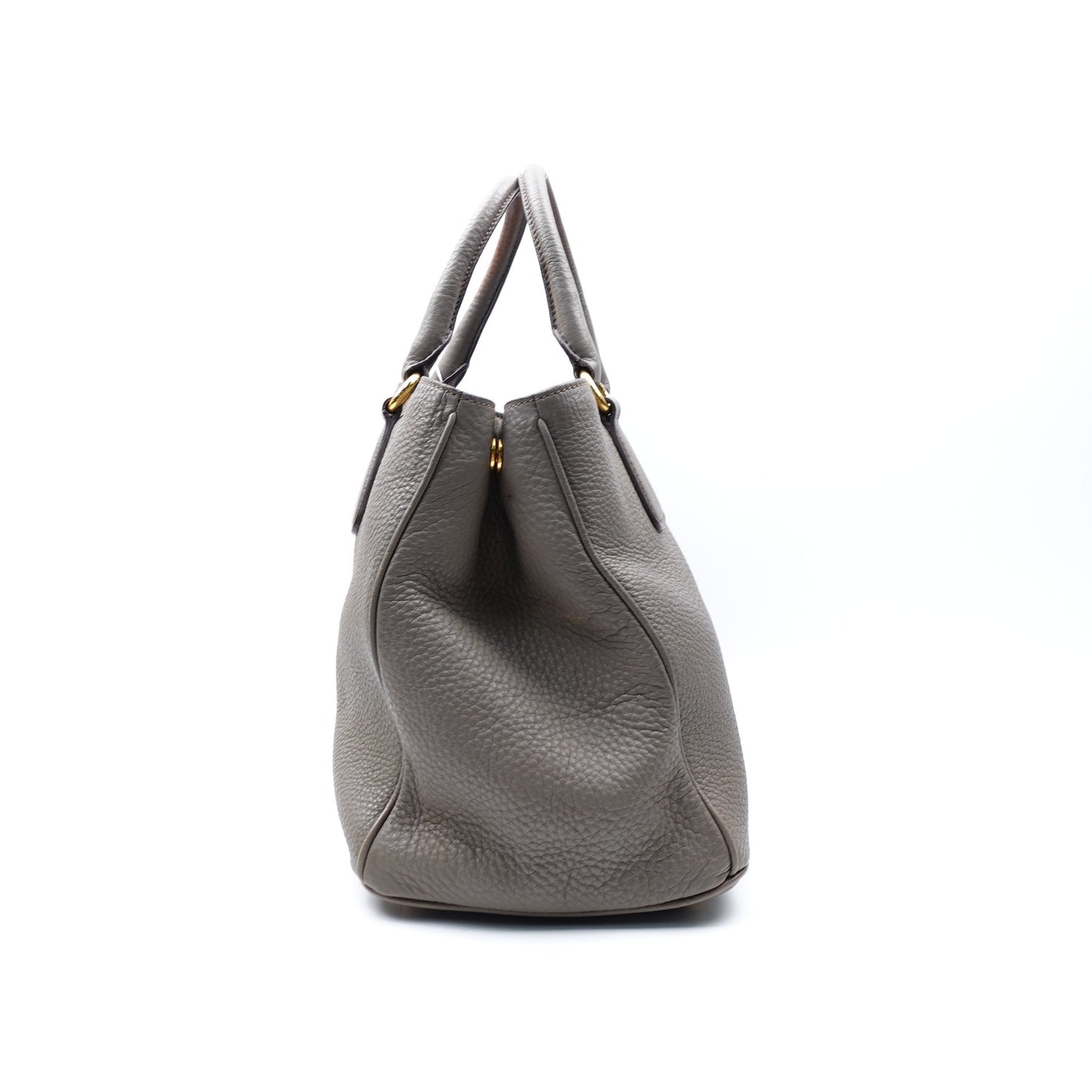 Pre-Owned Prada Grey Calfskin Tote Bag
