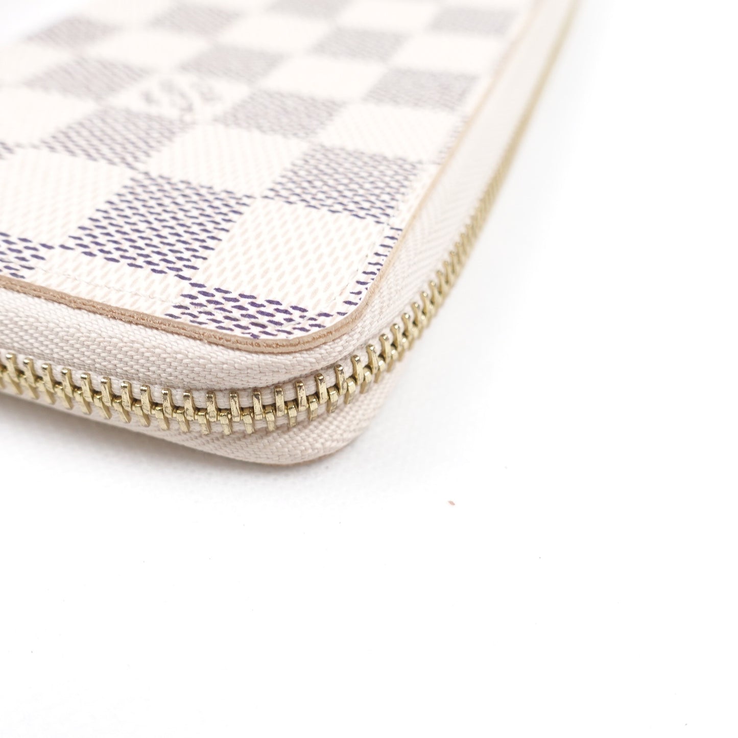 Pre-owned Louis Vuitton Clemence Damier Azur Coated Canvas Long Wallet