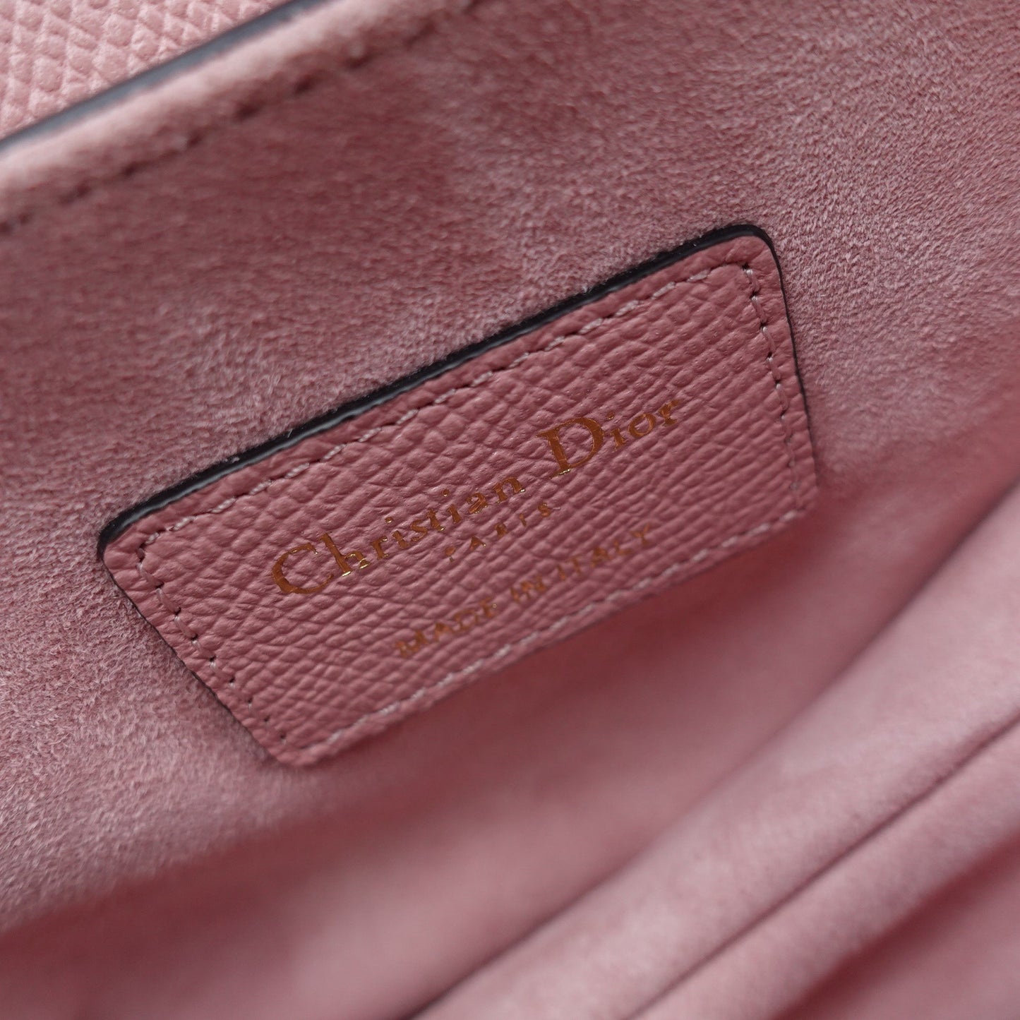 Pre-owned Dior Saddle Mini Pink Calfskin Shoulder Bag