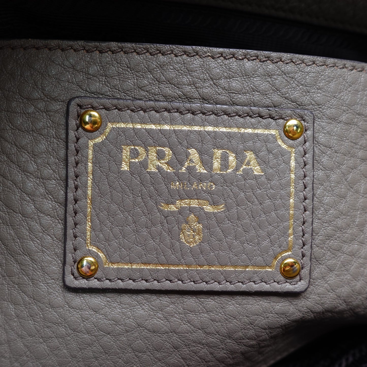 Pre-Owned Prada Grey Calfskin Tote Bag