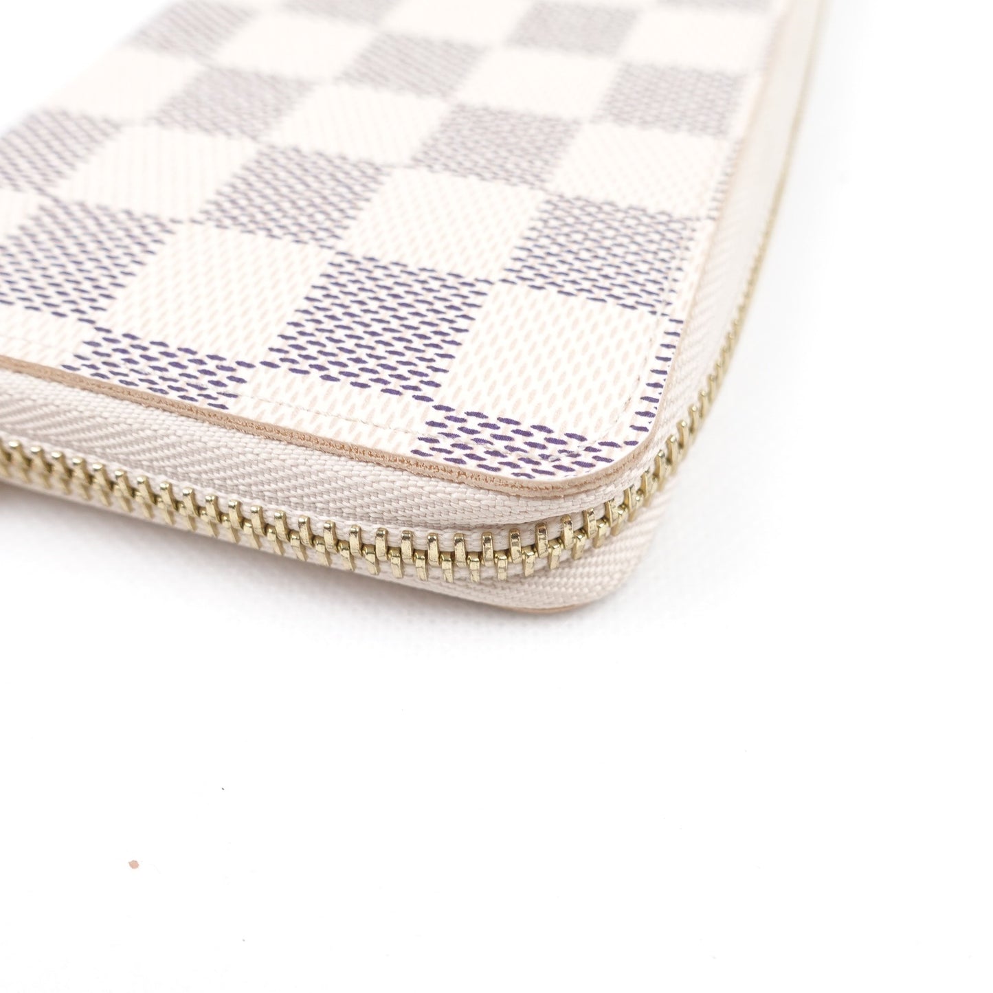 Pre-owned Louis Vuitton Clemence Damier Azur Coated Canvas Long Wallet