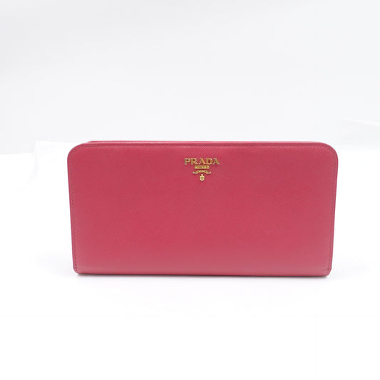 Pre-owned Prada PInk Calfskin Wallet T10314129